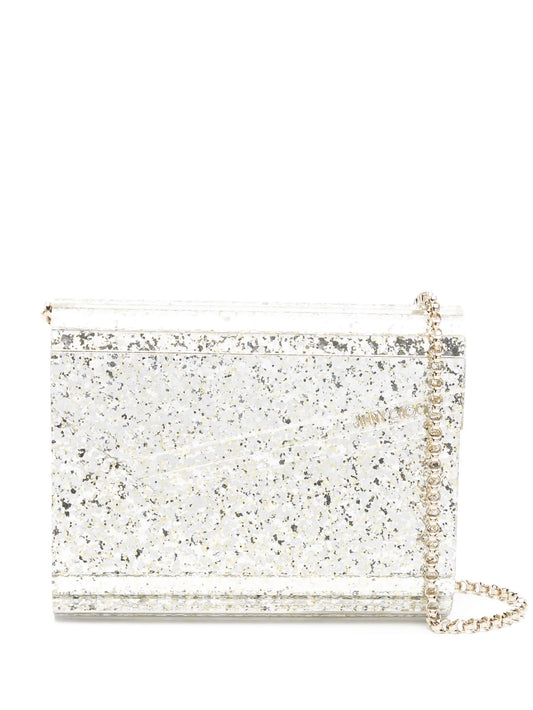 Candy glitter-detailing clutch