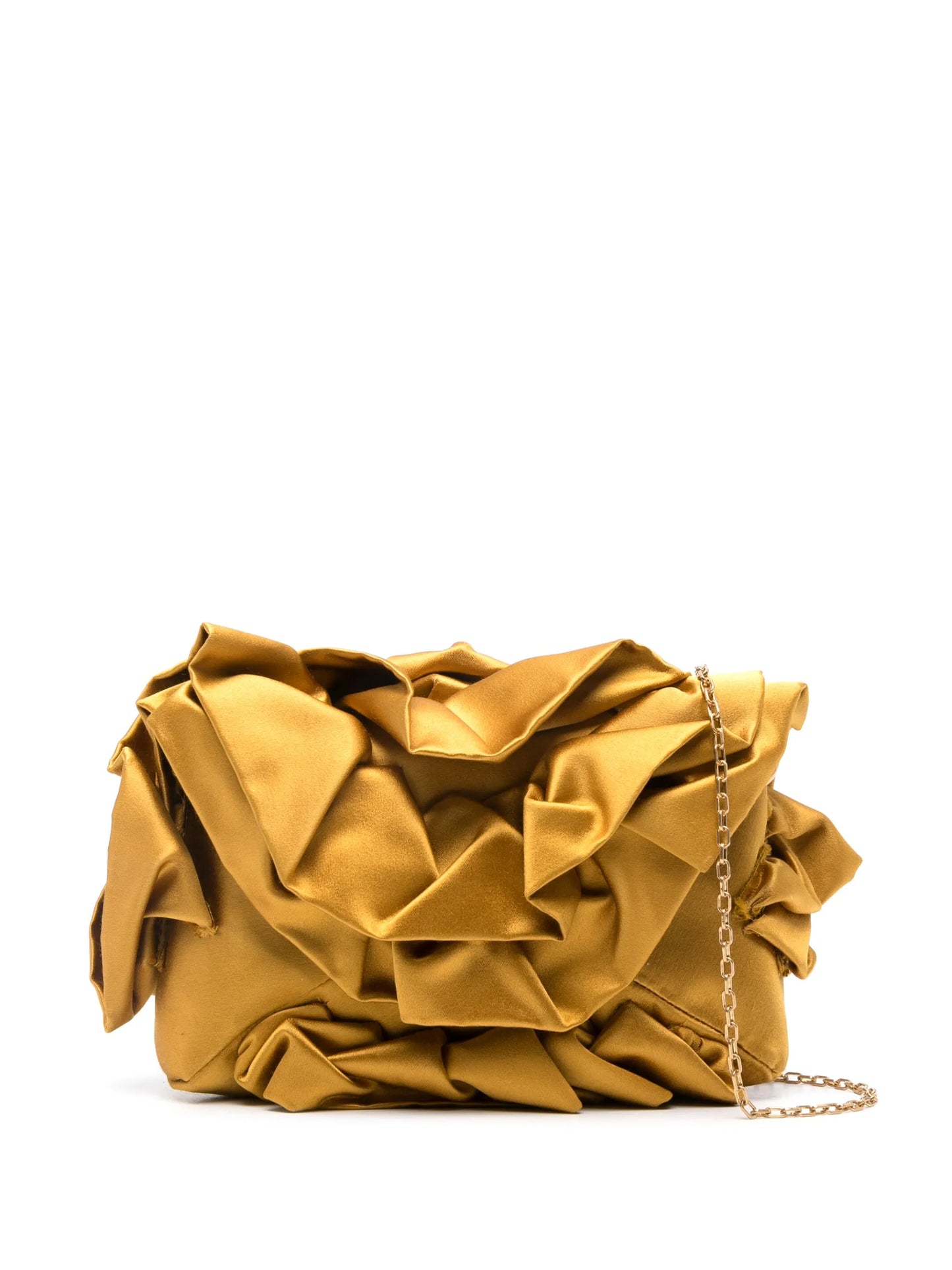 ruffle clutch bag