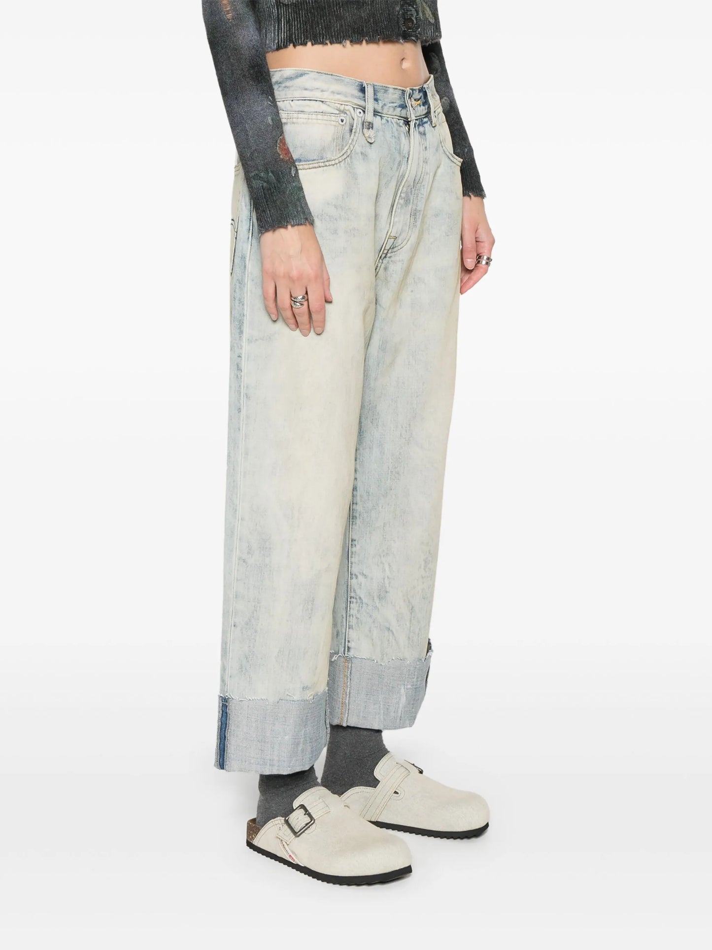cuffed boyfriend jeans