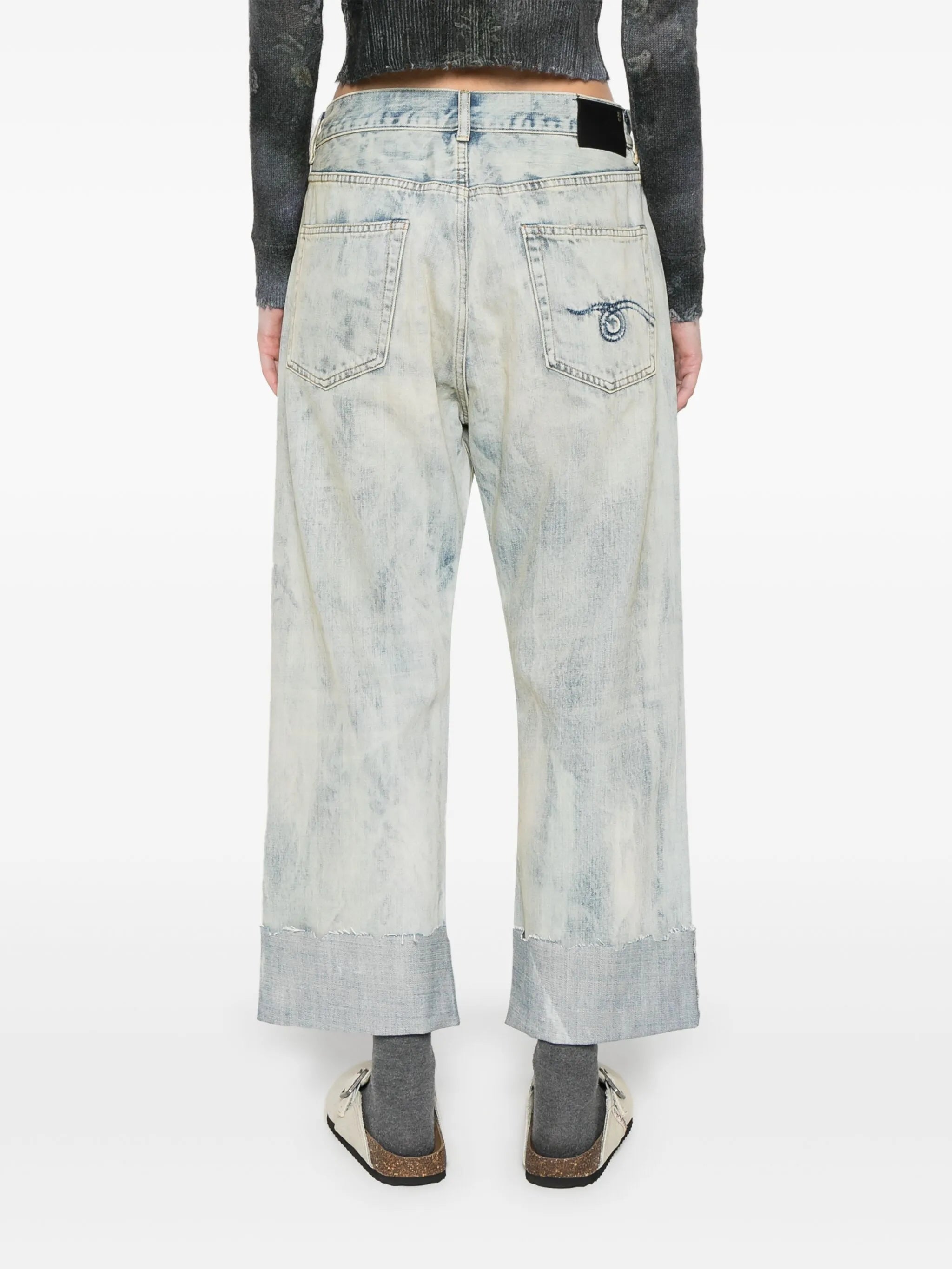 cuffed boyfriend jeans