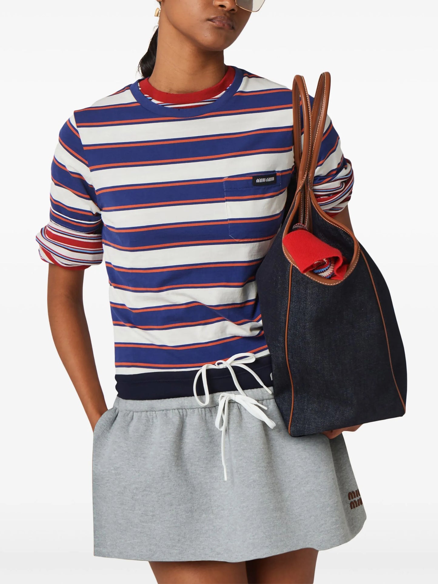 striped cotton T-shirt