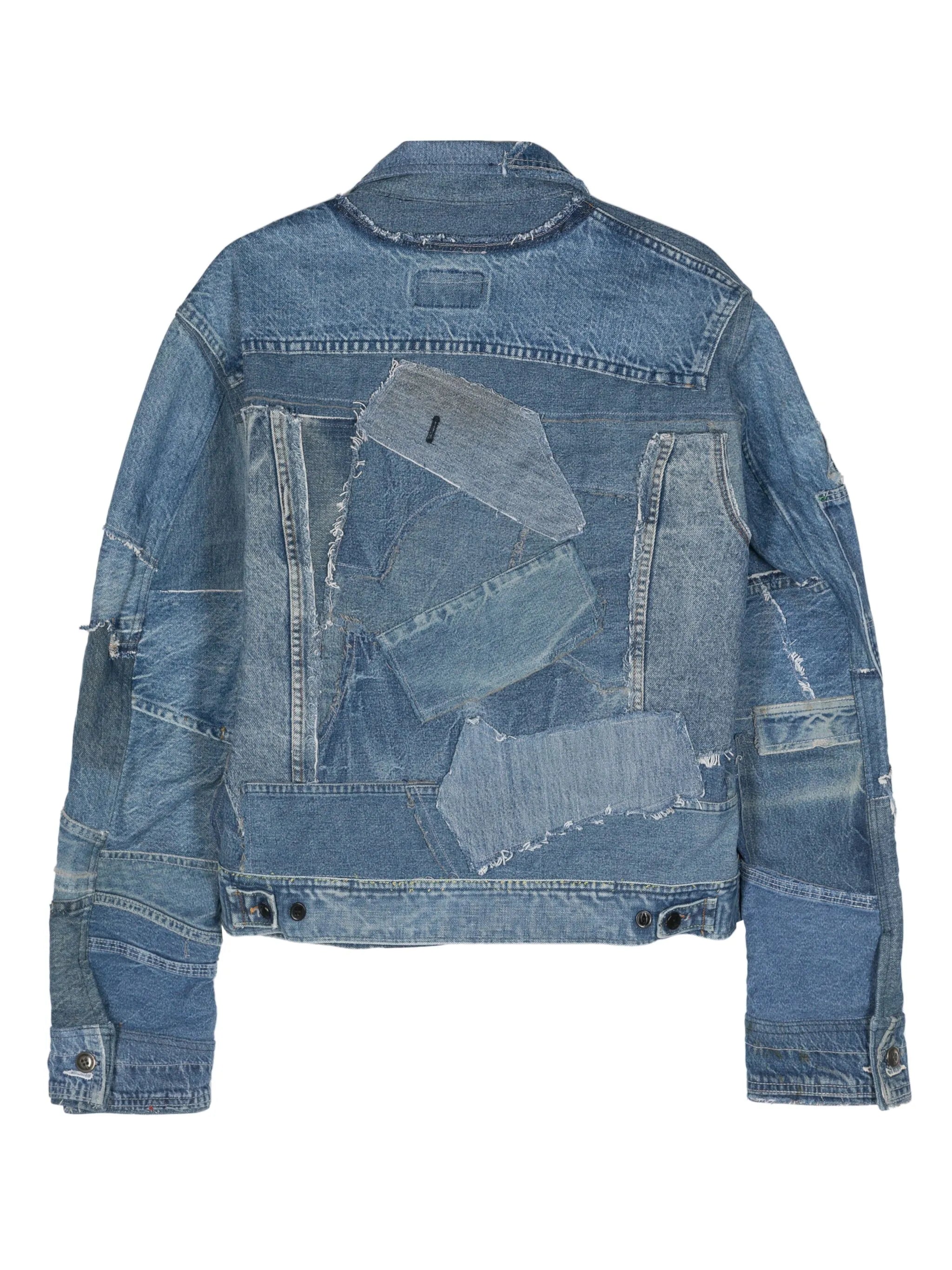 distressed denim jacket