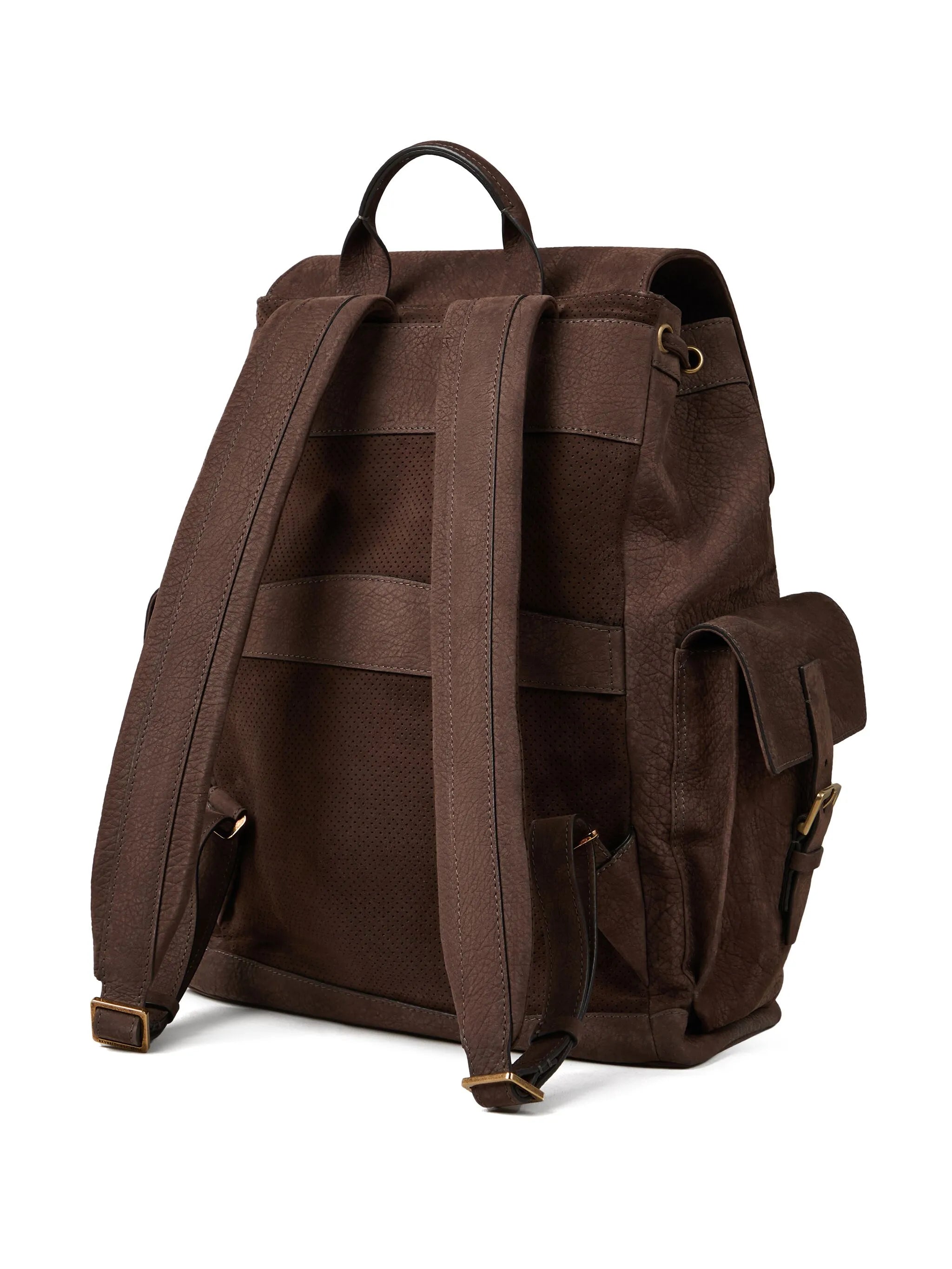 logo-stamp leather backpack