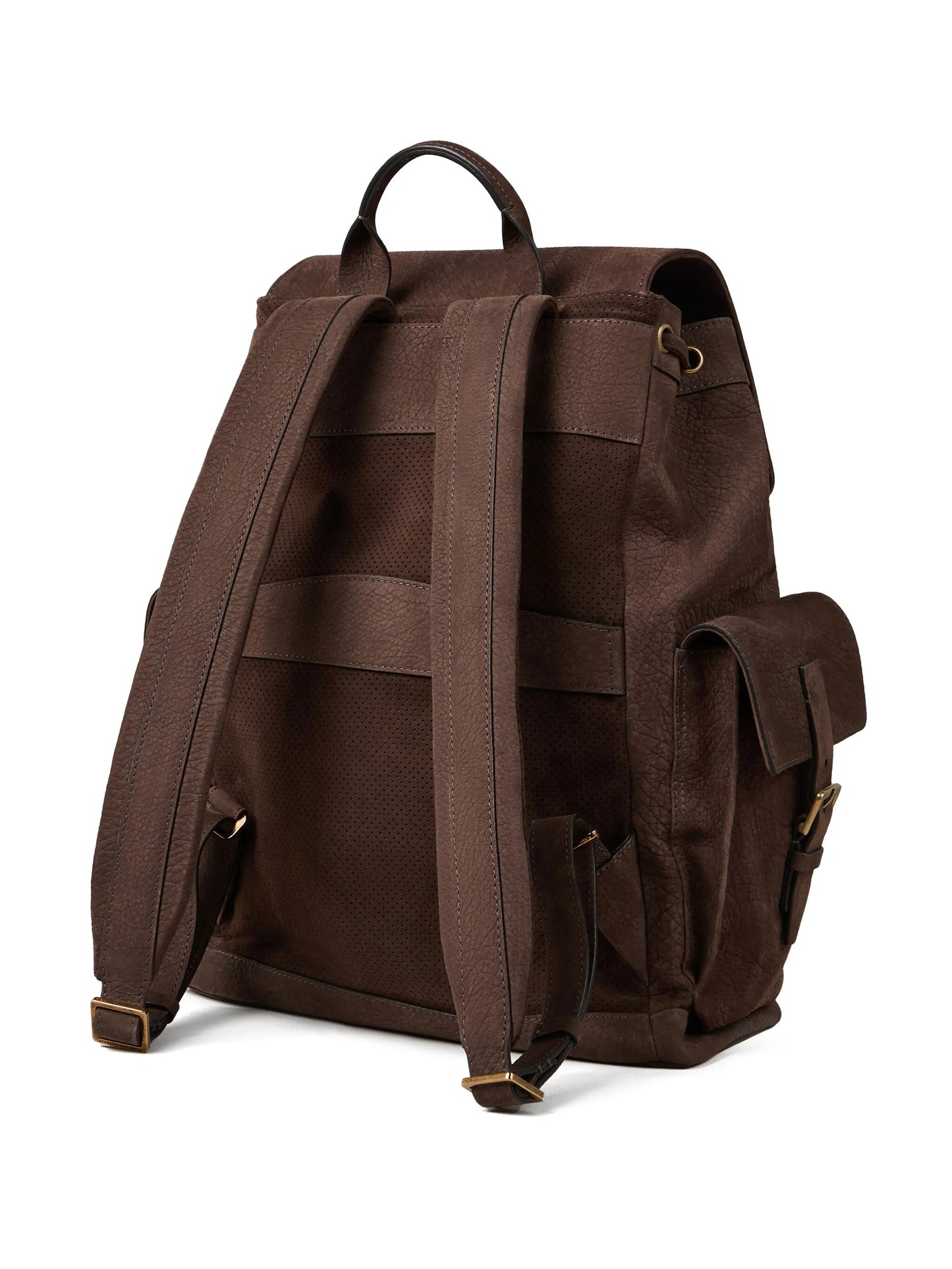 logo-stamp leather backpack