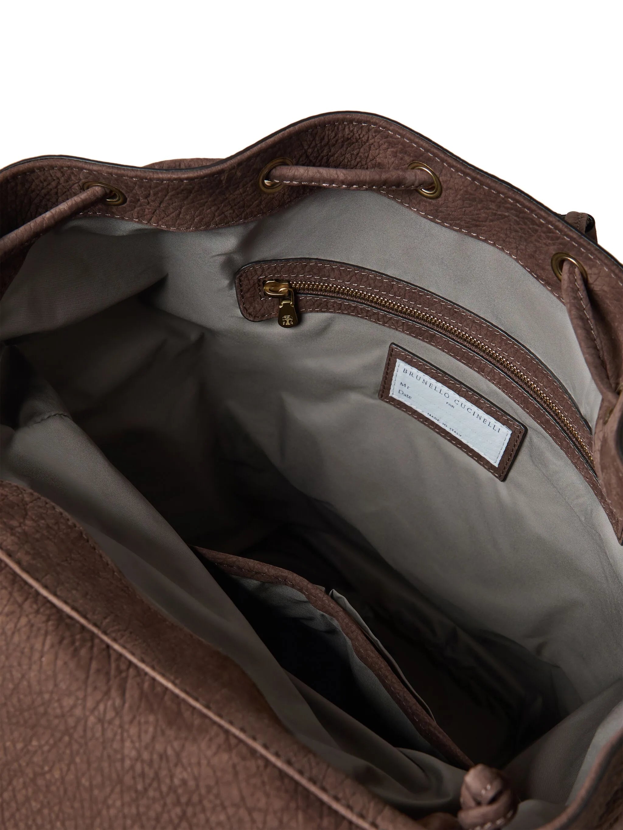 logo-stamp leather backpack