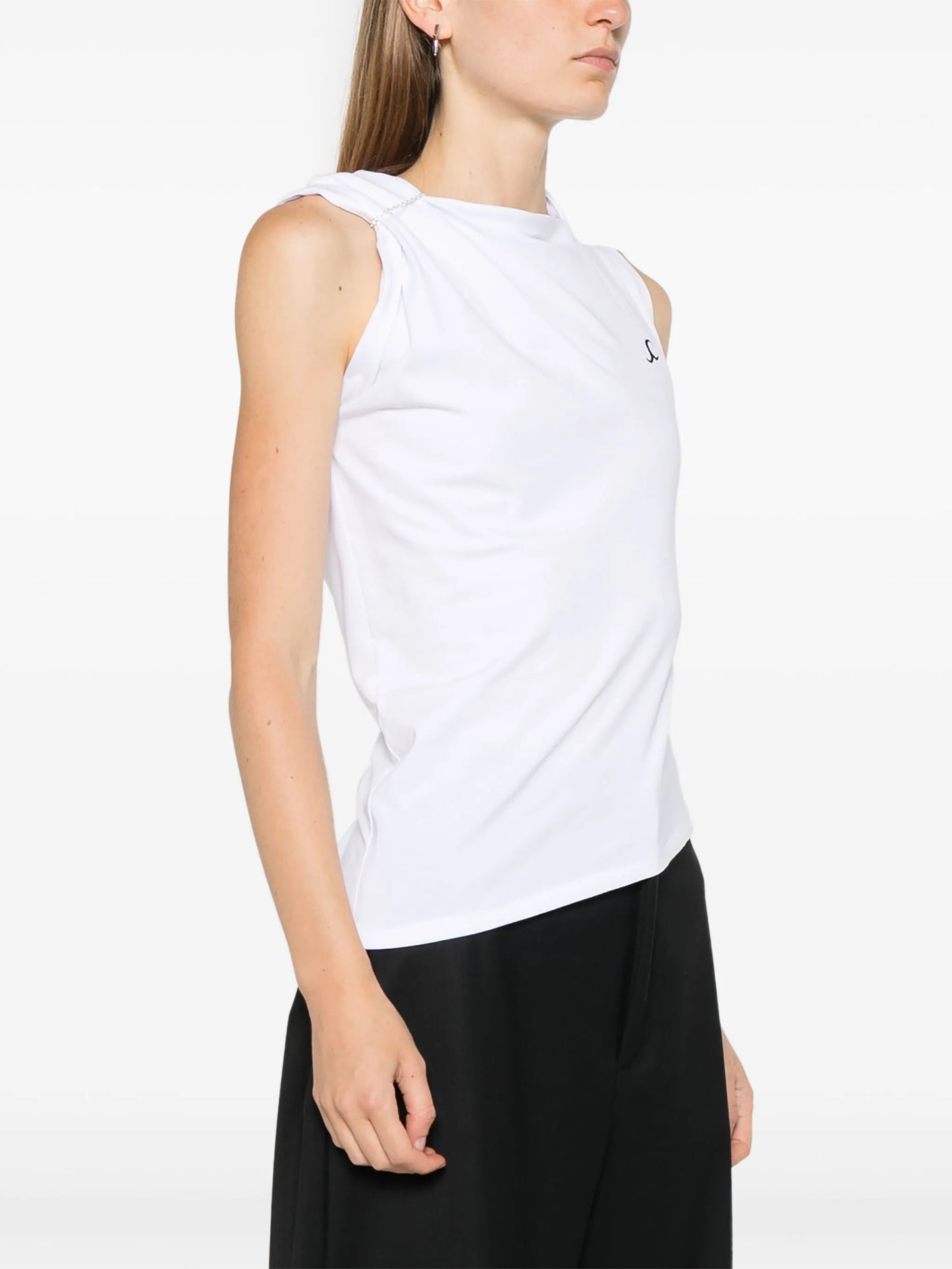 logo-embroidered top