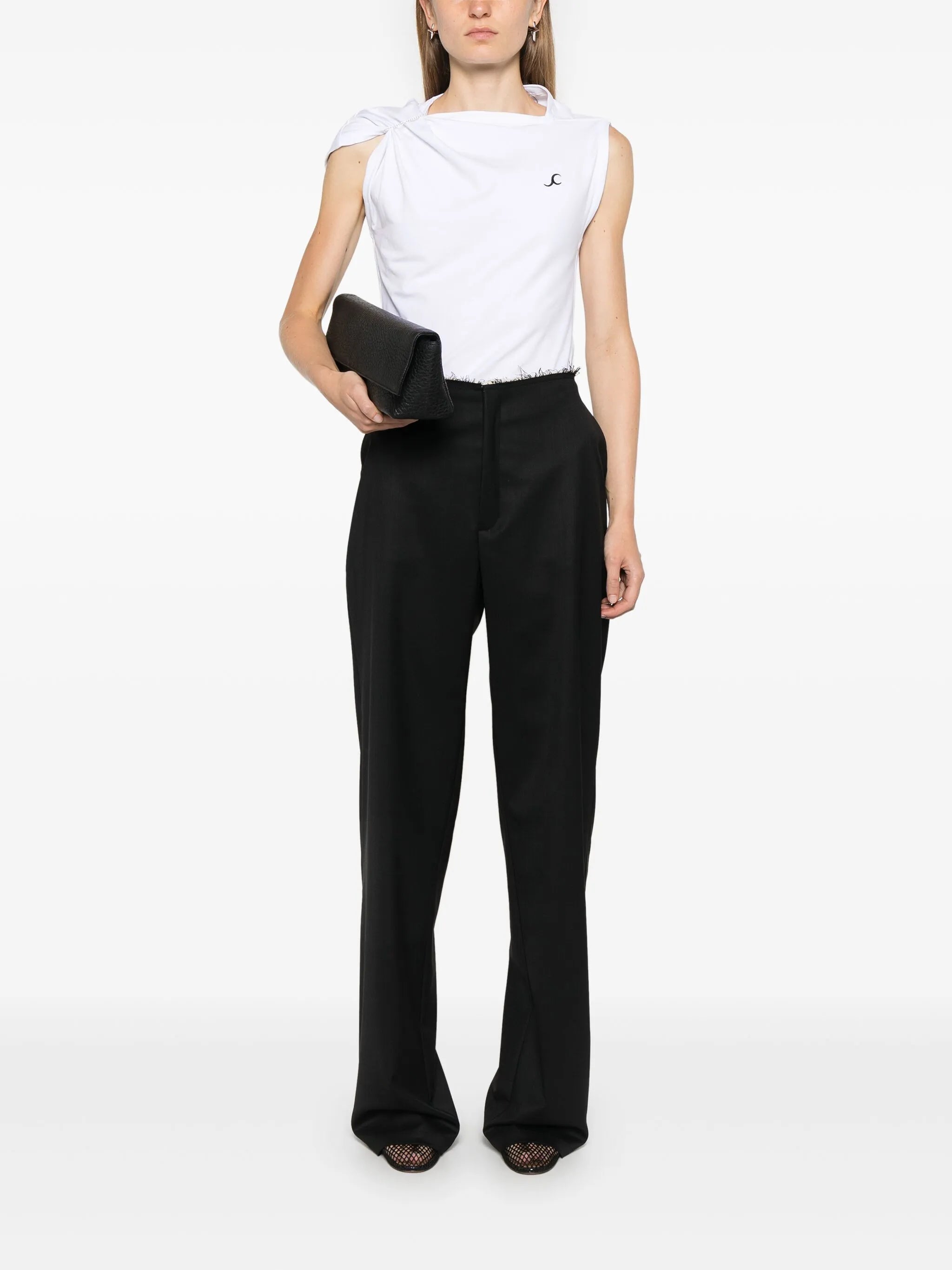 logo-embroidered top