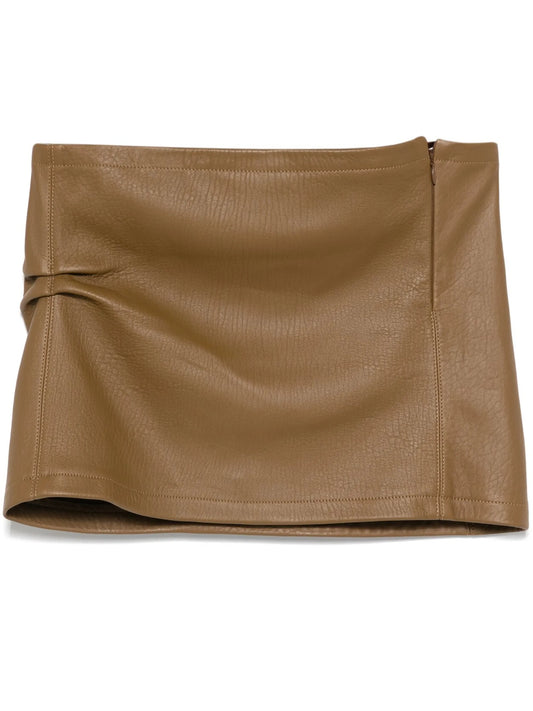 leather mini skirt