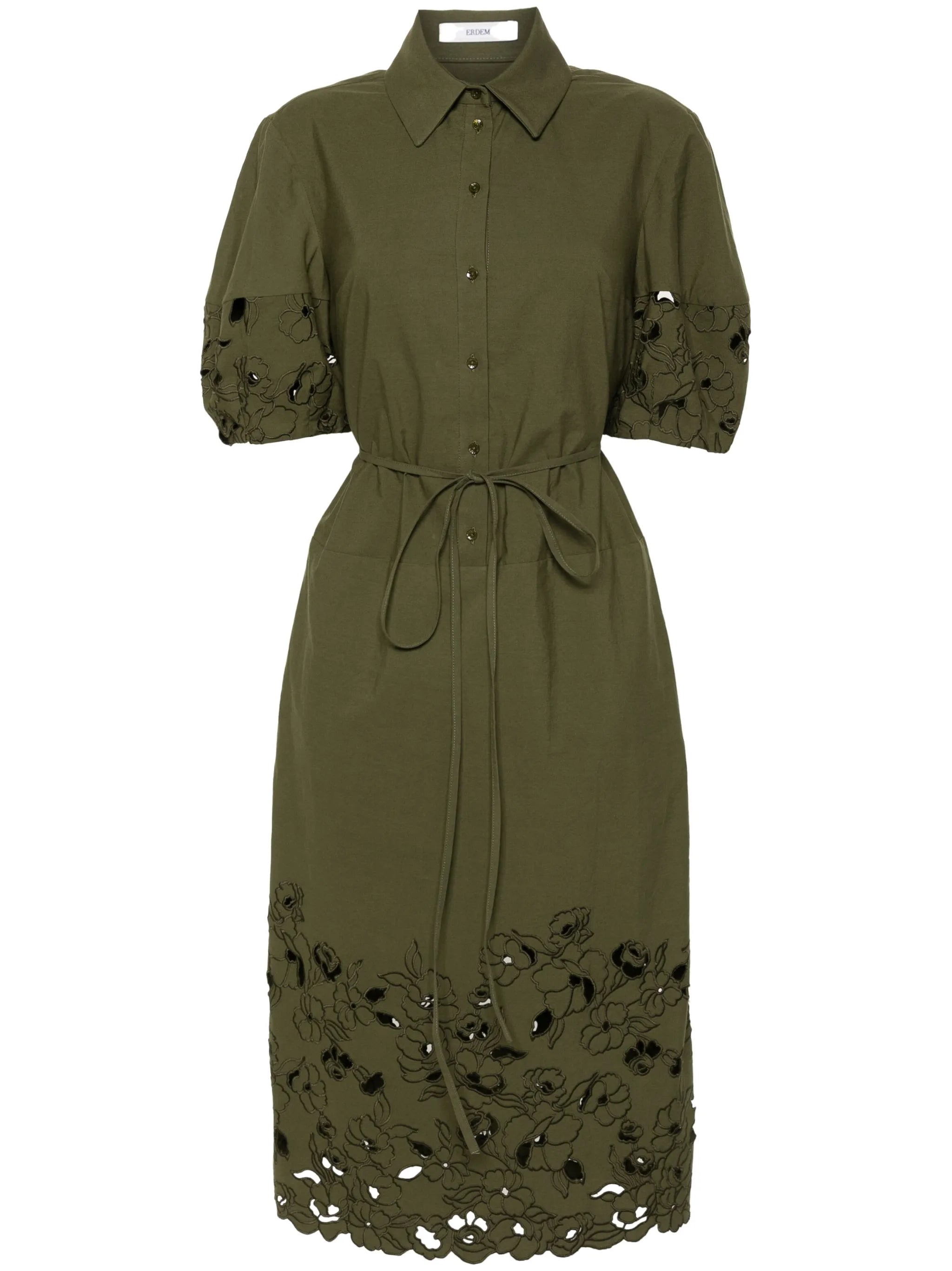 floral cut-out midi dress