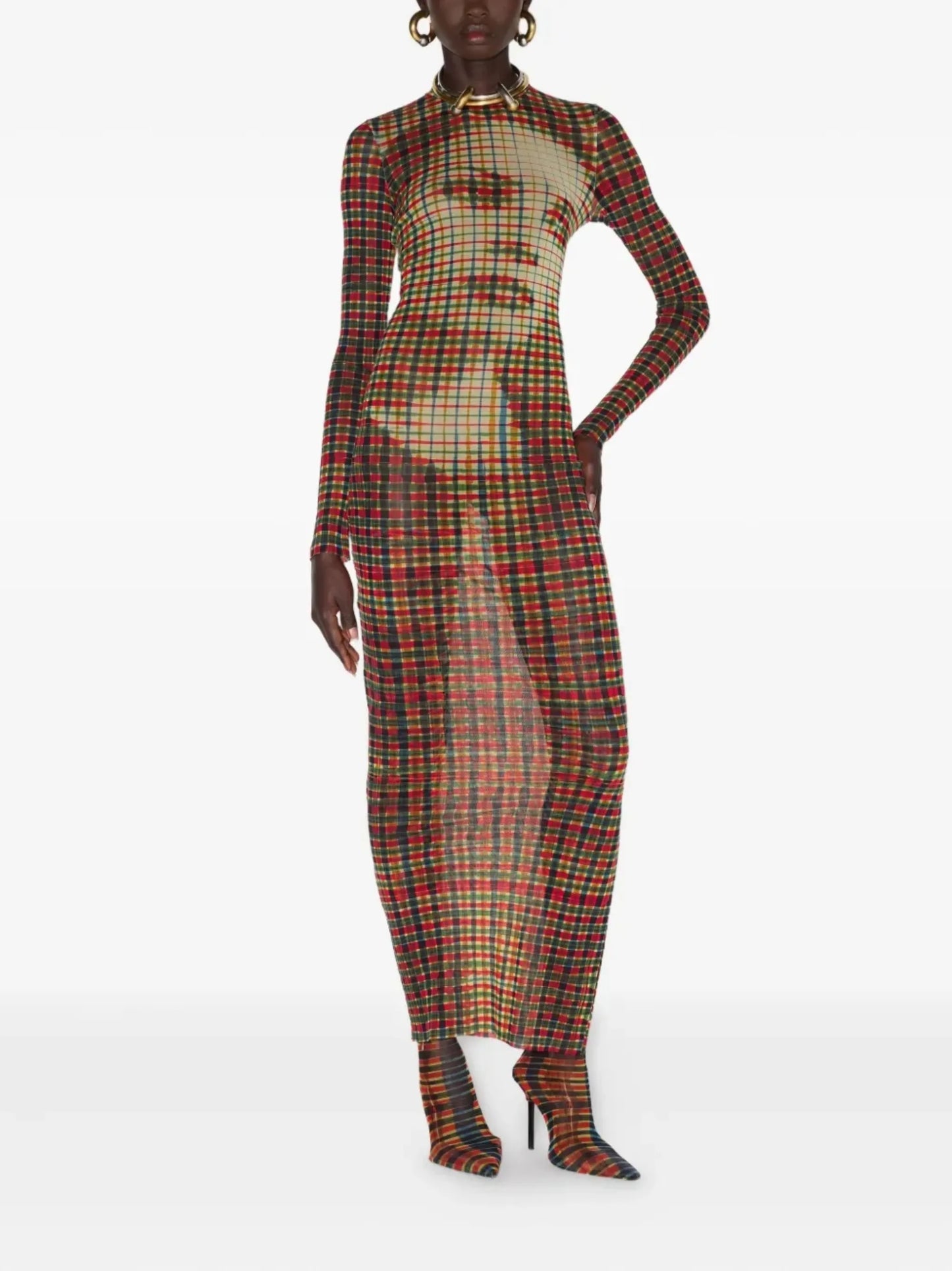 face-print dress