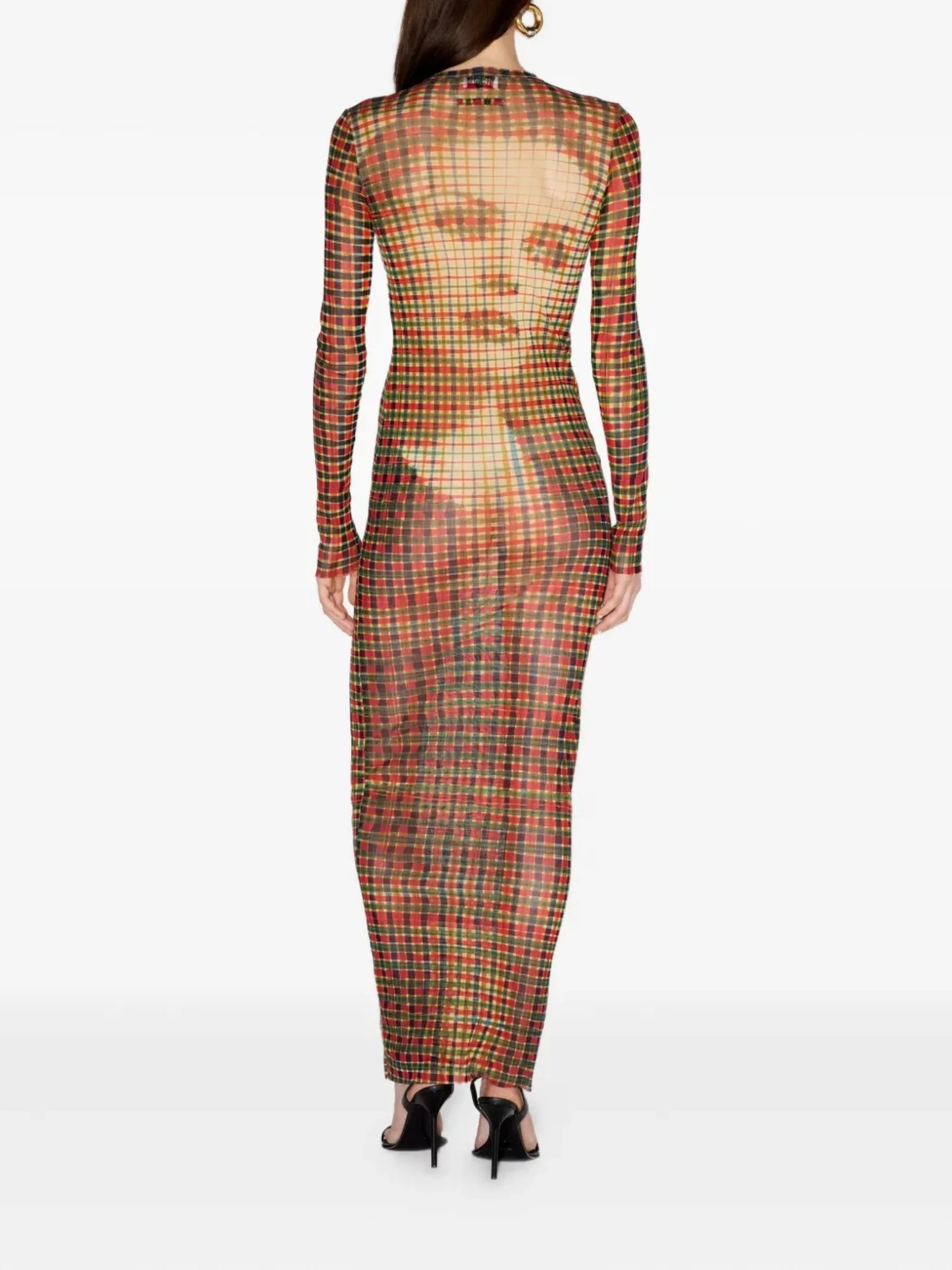 face-print dress