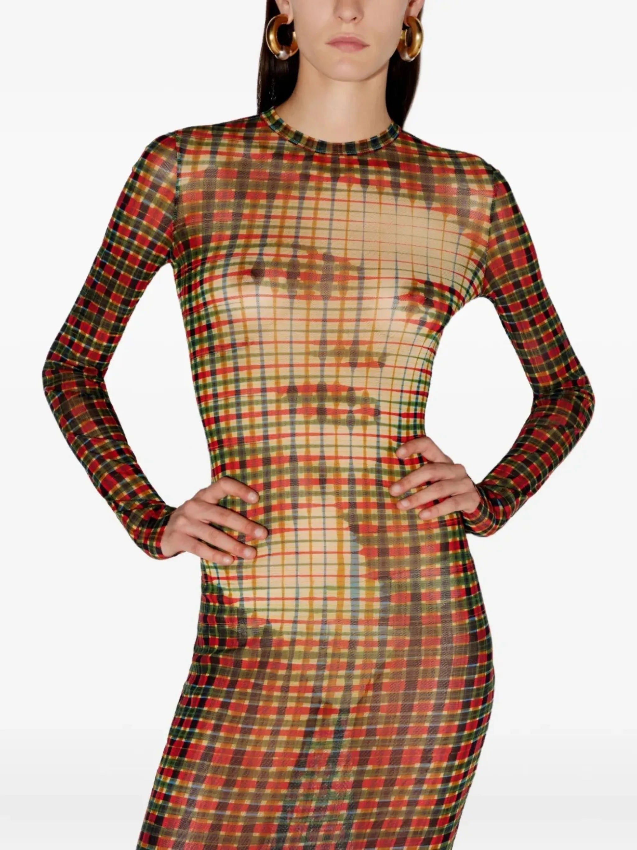 face-print dress