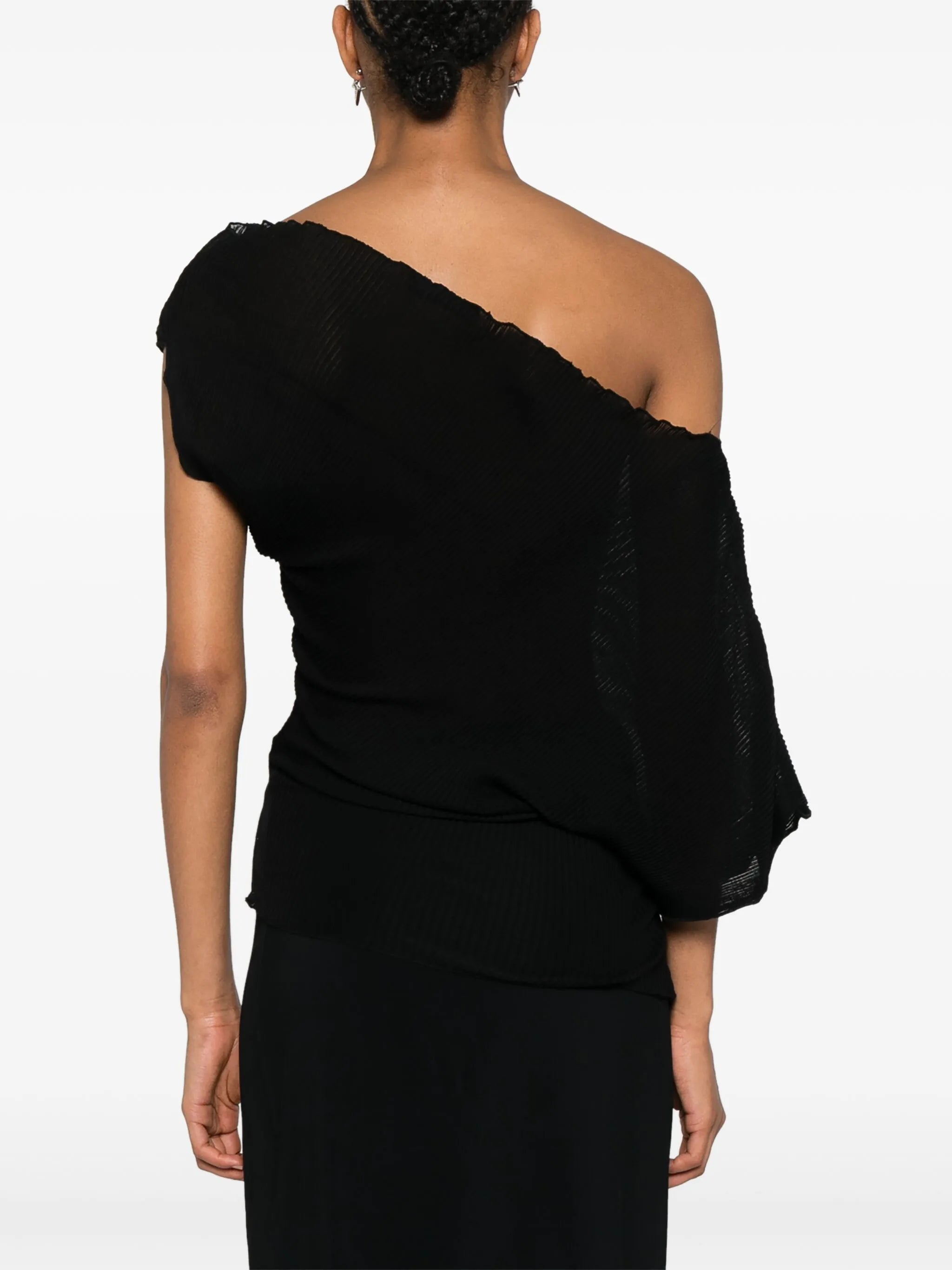 plissé-effect top