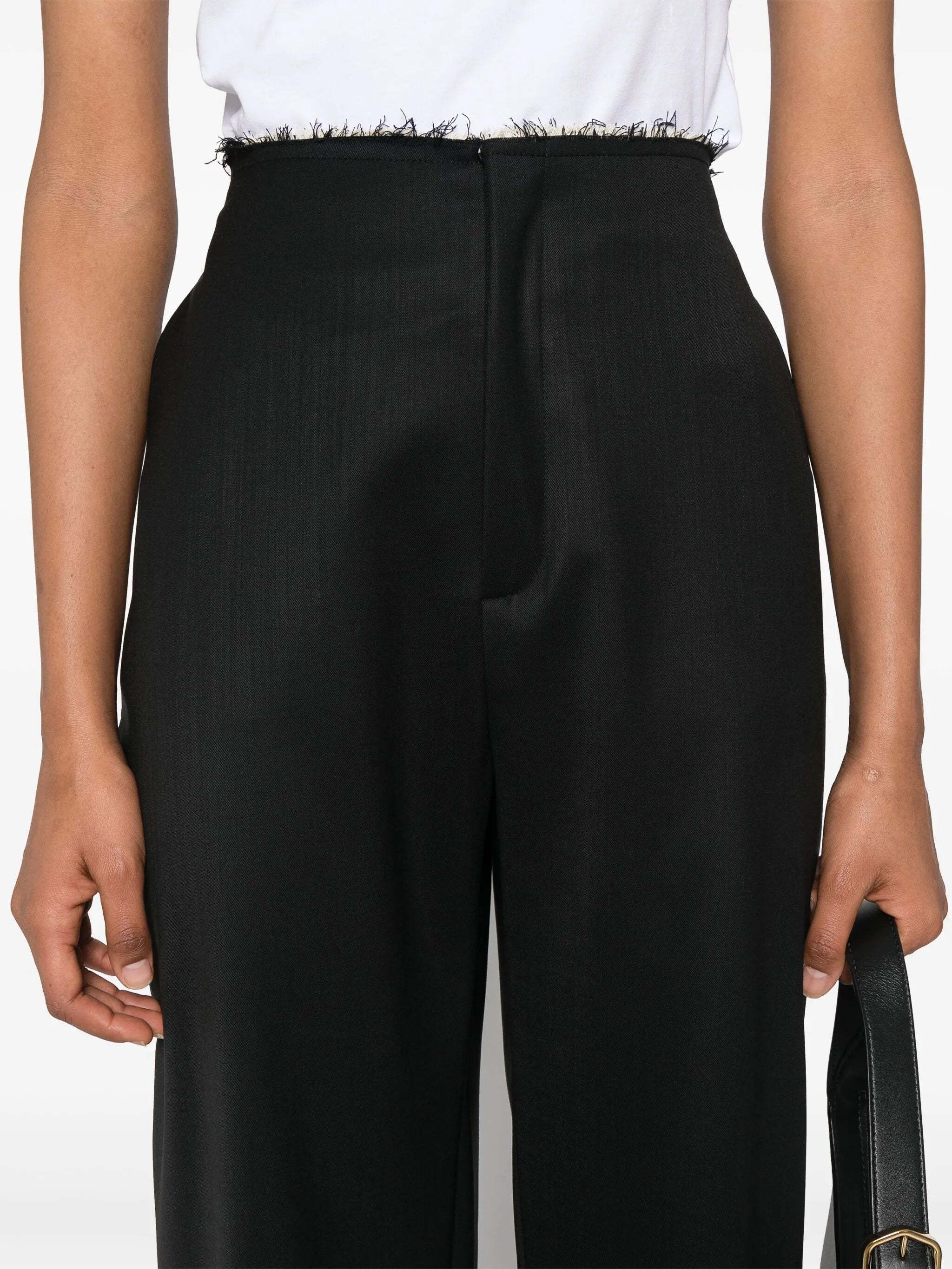 raw-cut trousers