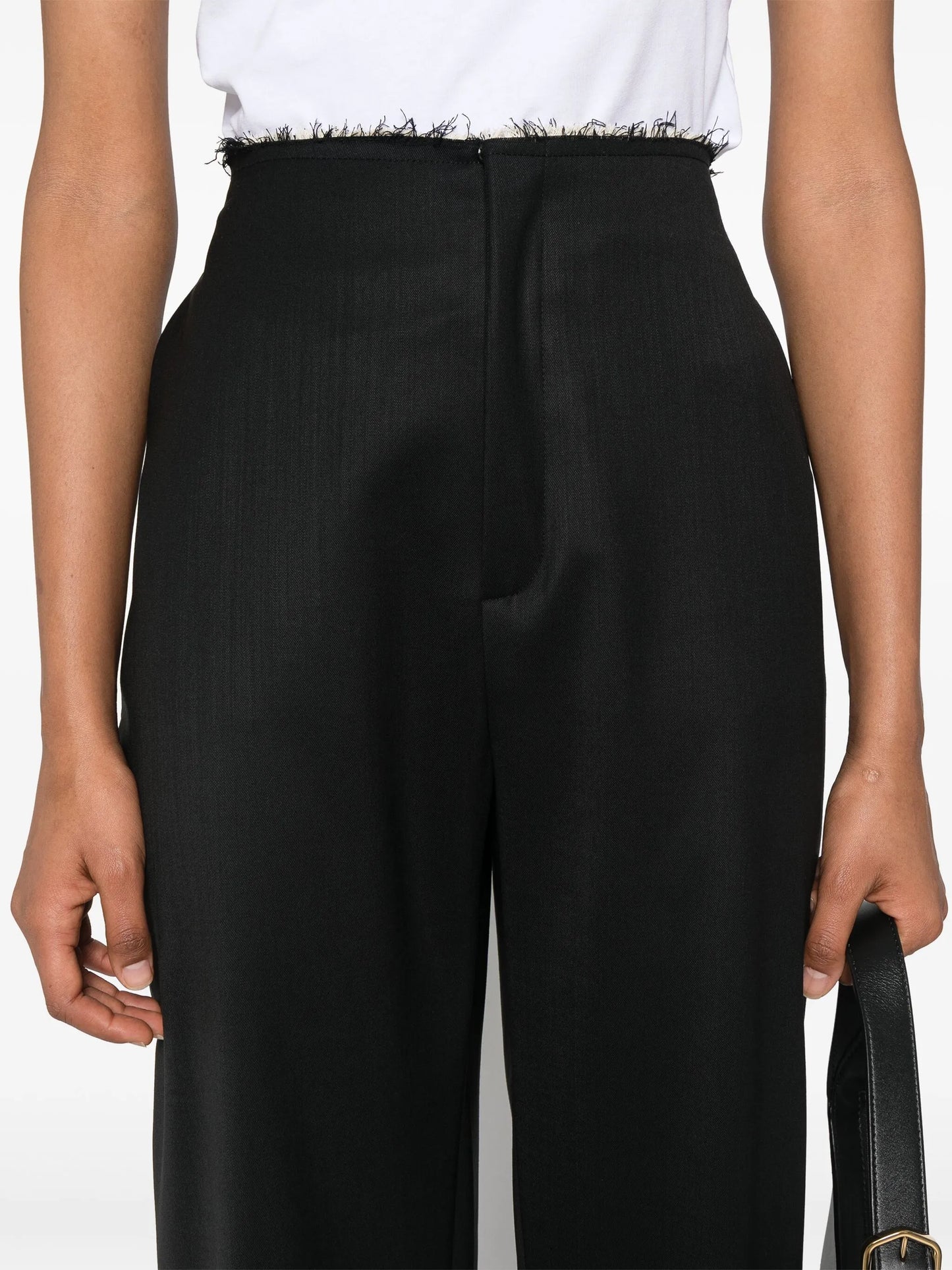 raw-cut trousers