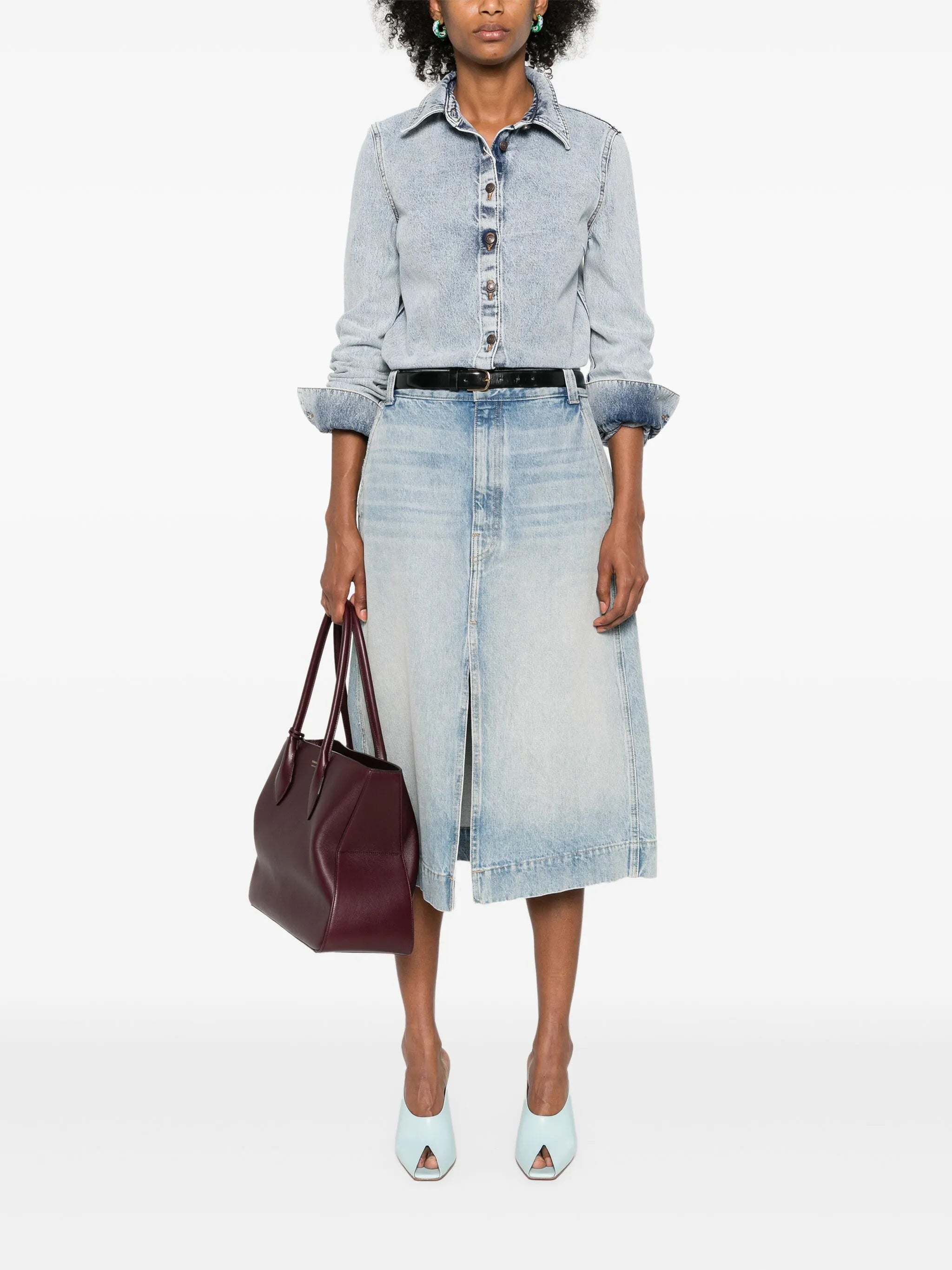 long-sleeve denim shirt