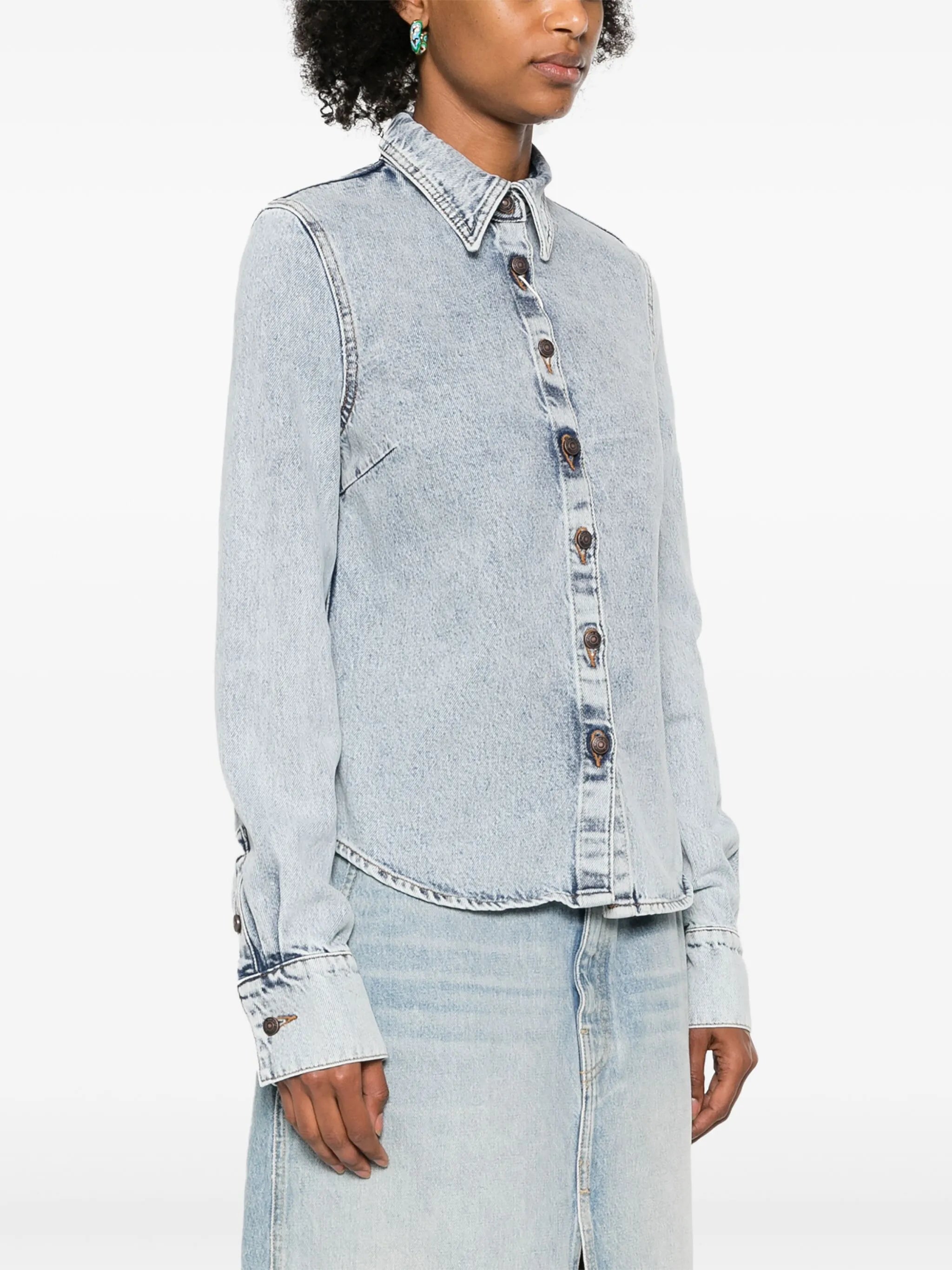 long-sleeve denim shirt