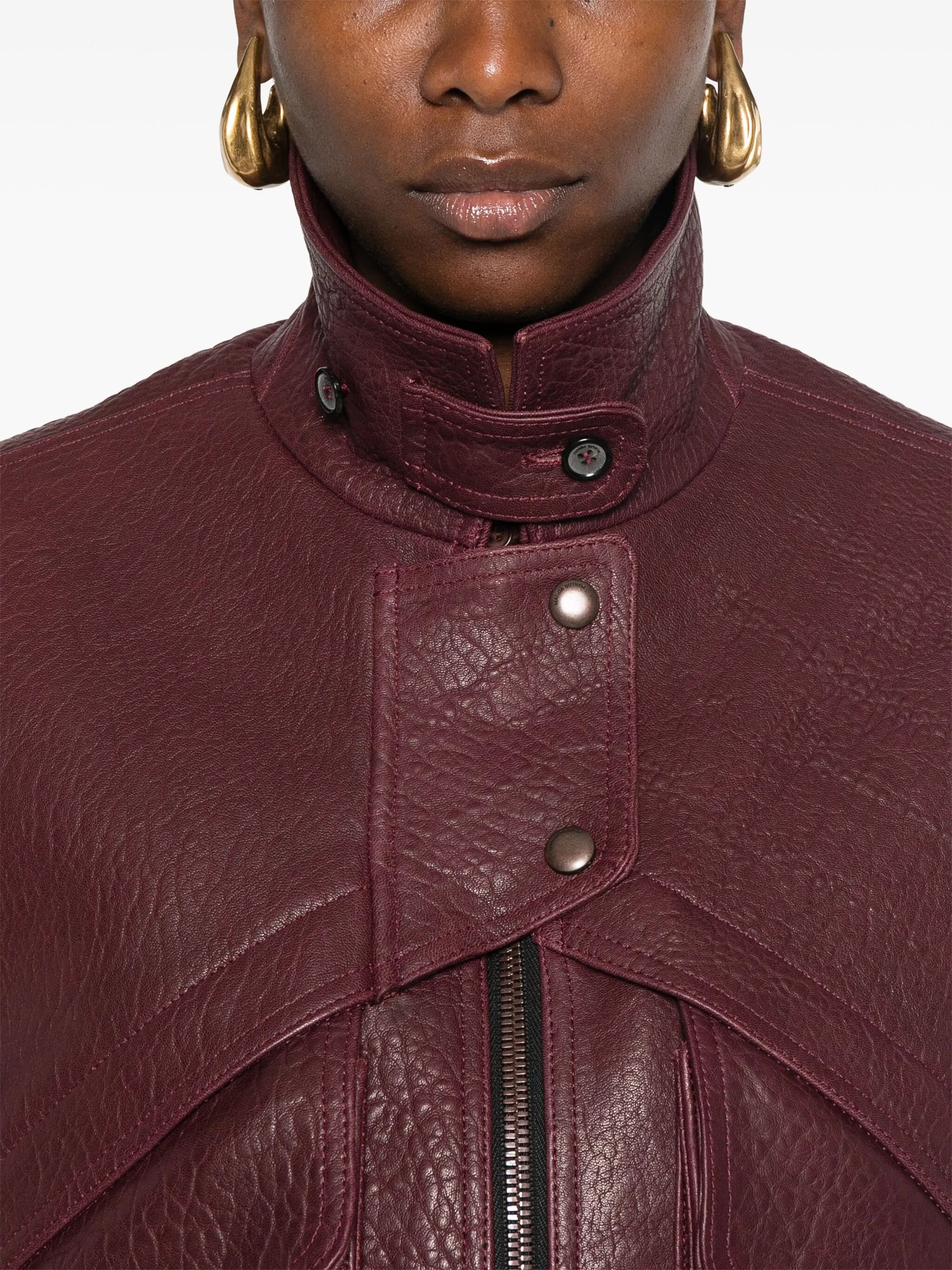 leather bomber jacket