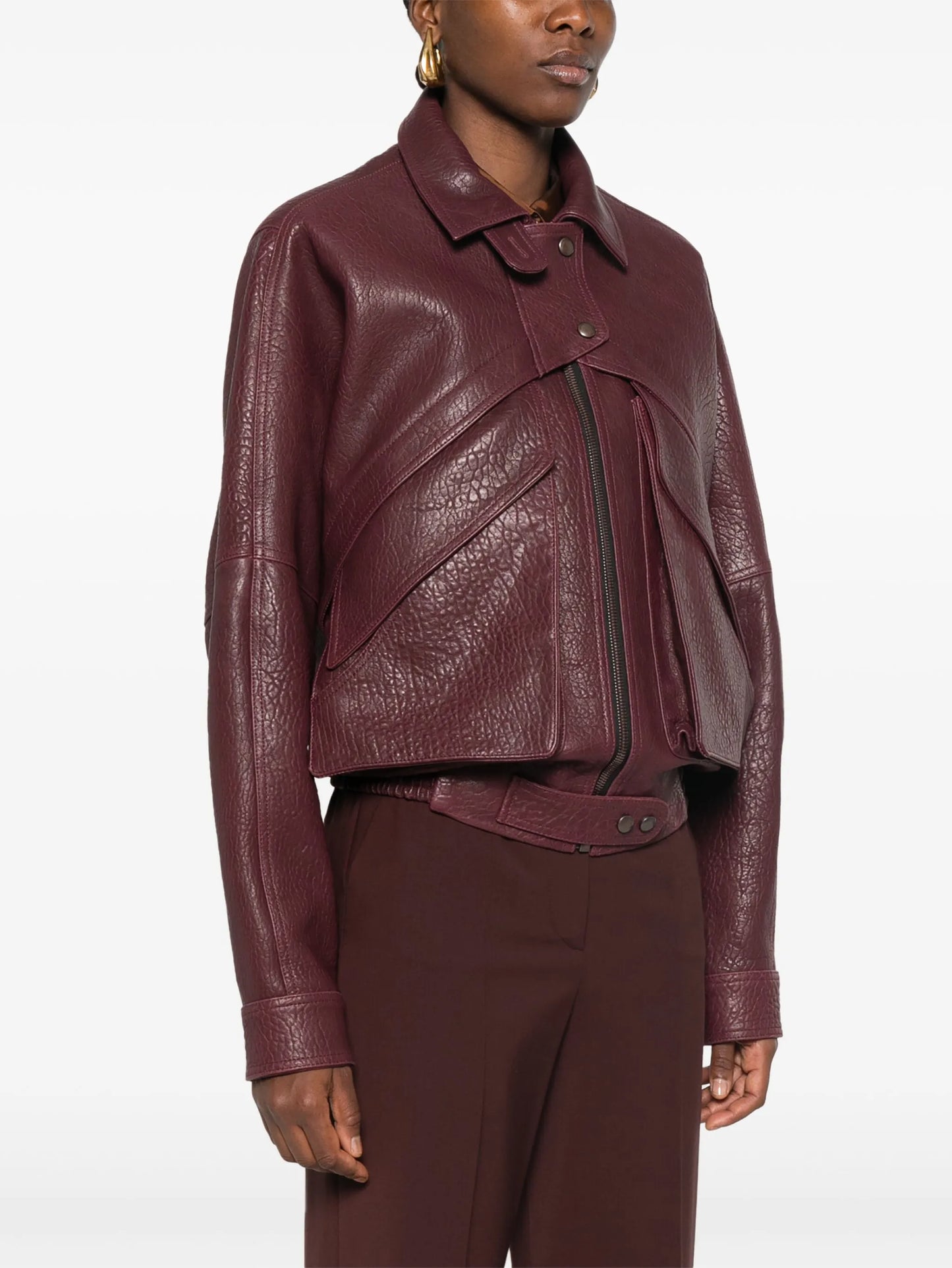 leather bomber jacket