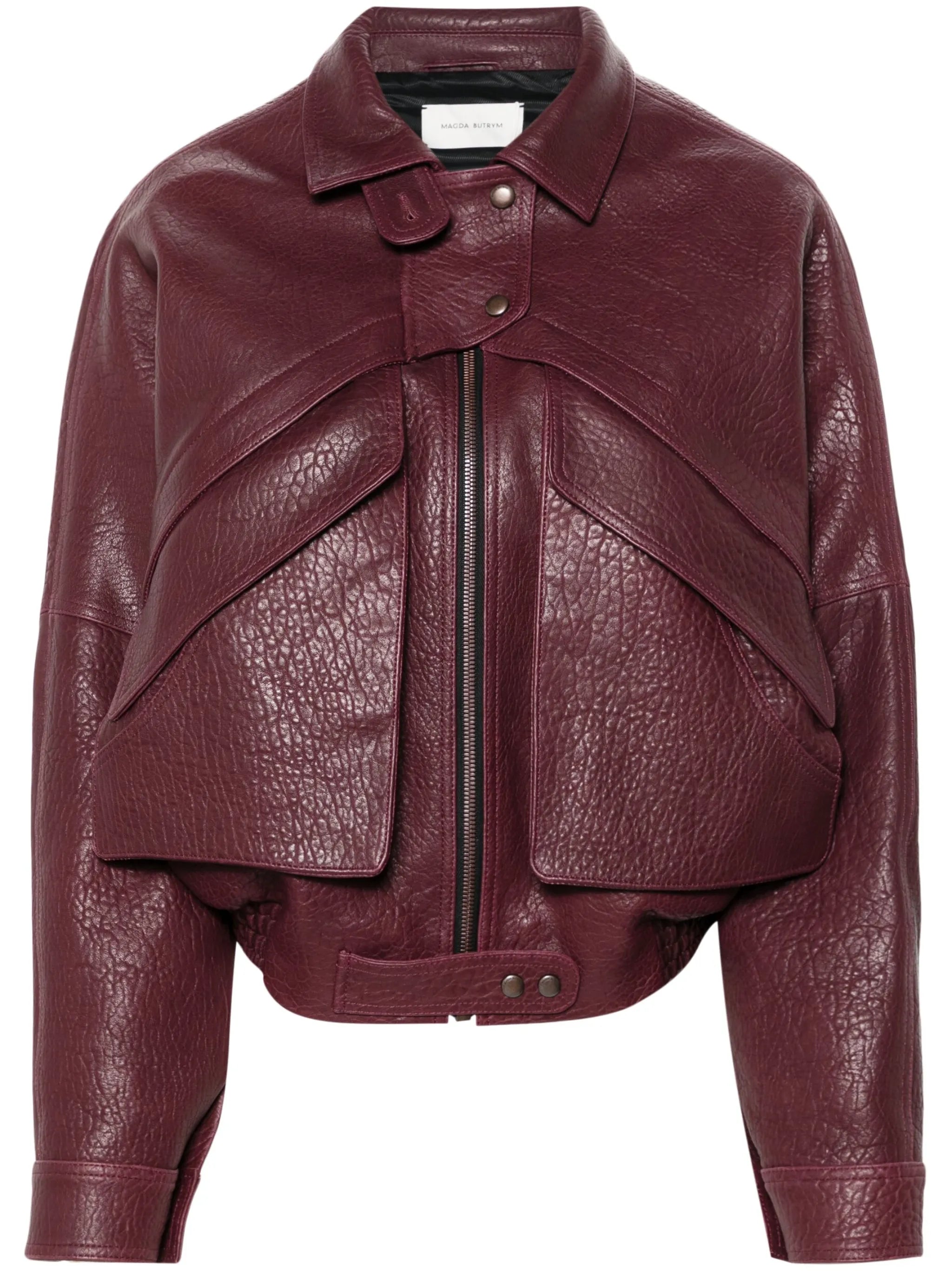 leather bomber jacket