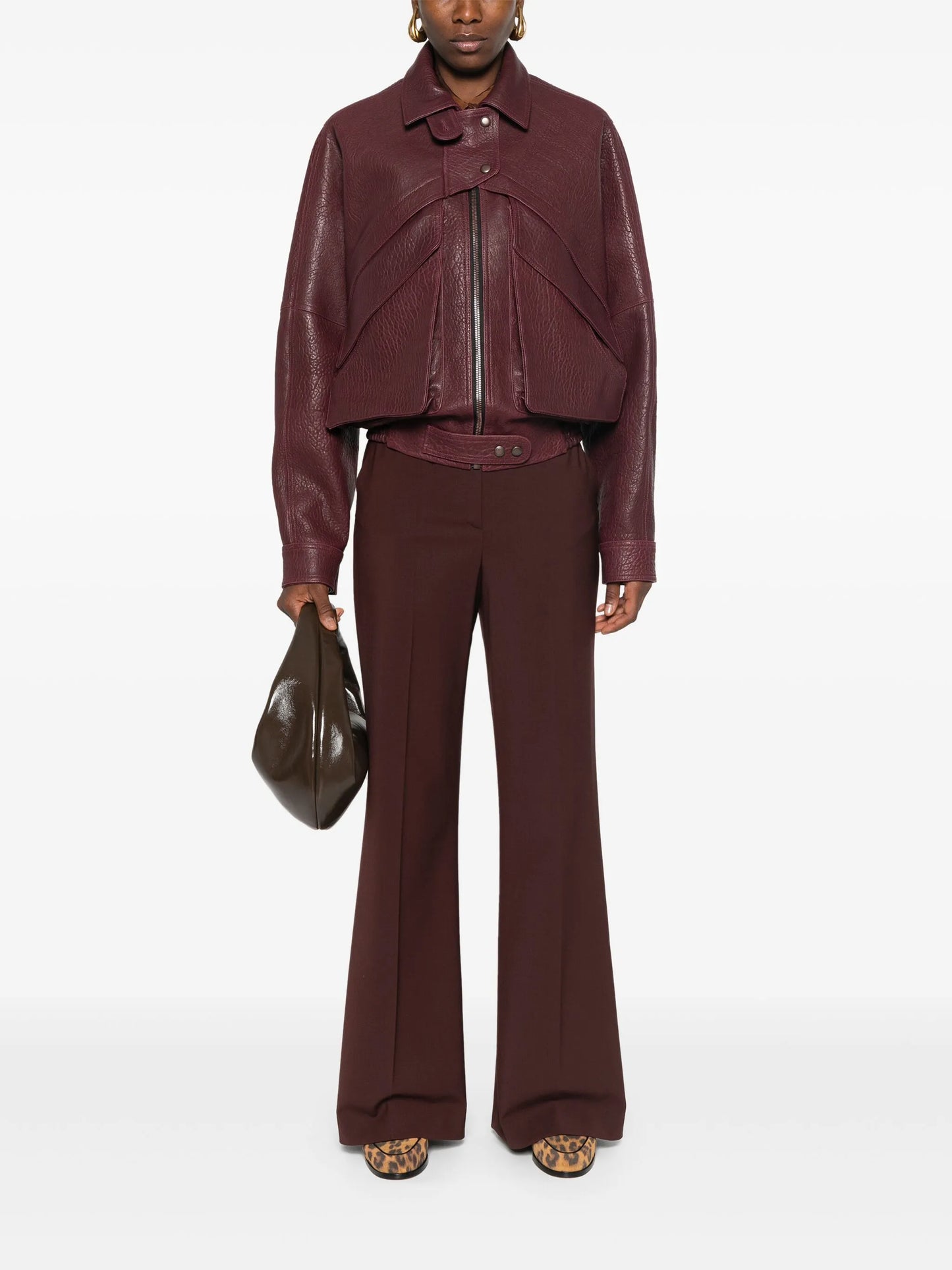 leather bomber jacket