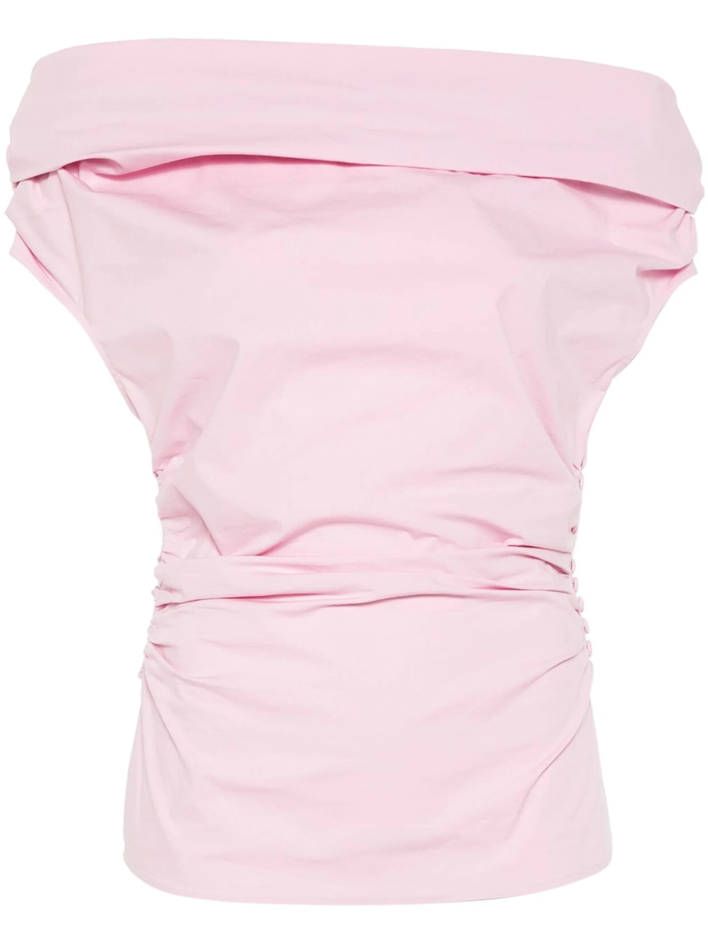 draped off-shoulder top