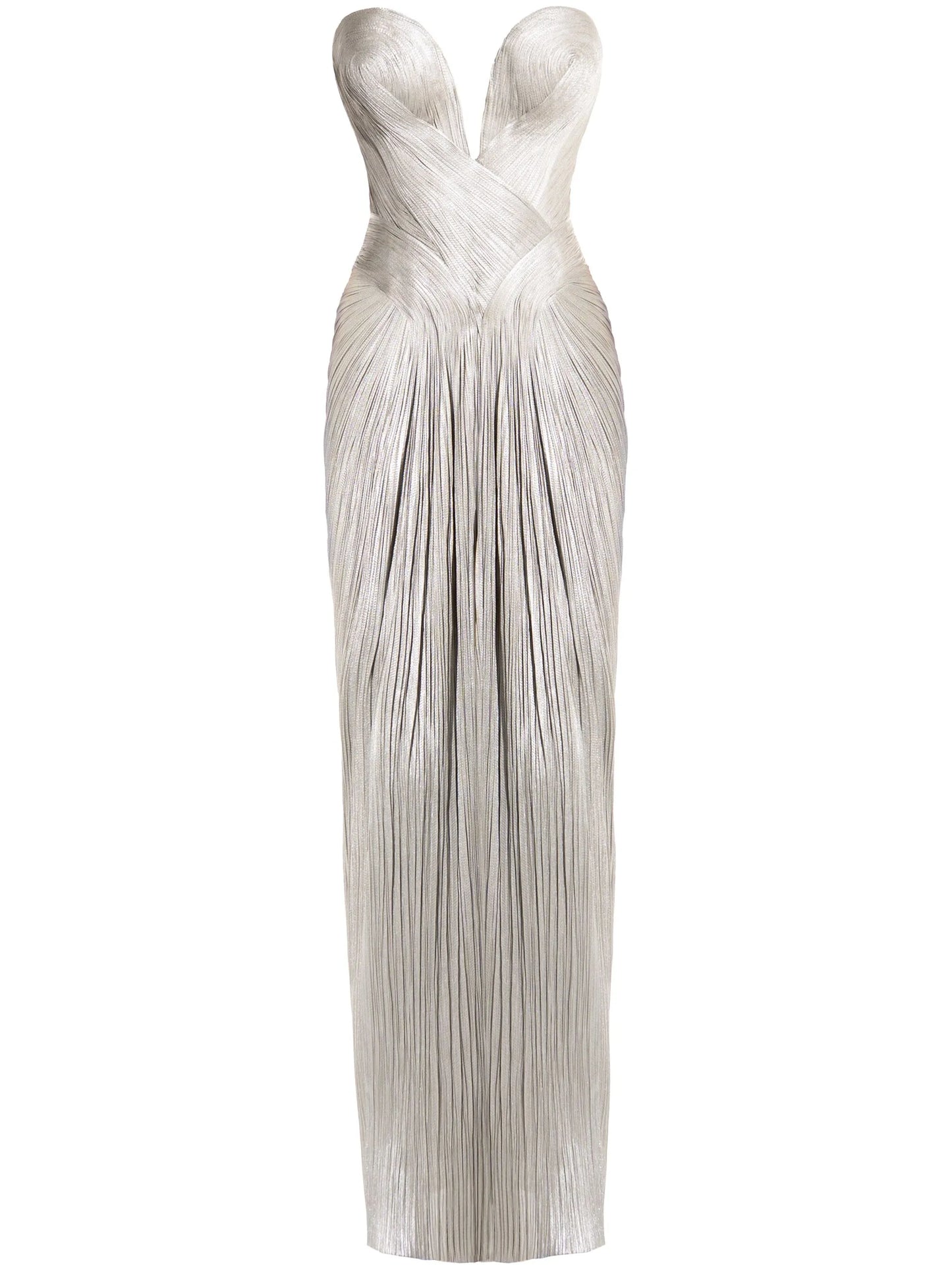 bustier front-slit gown