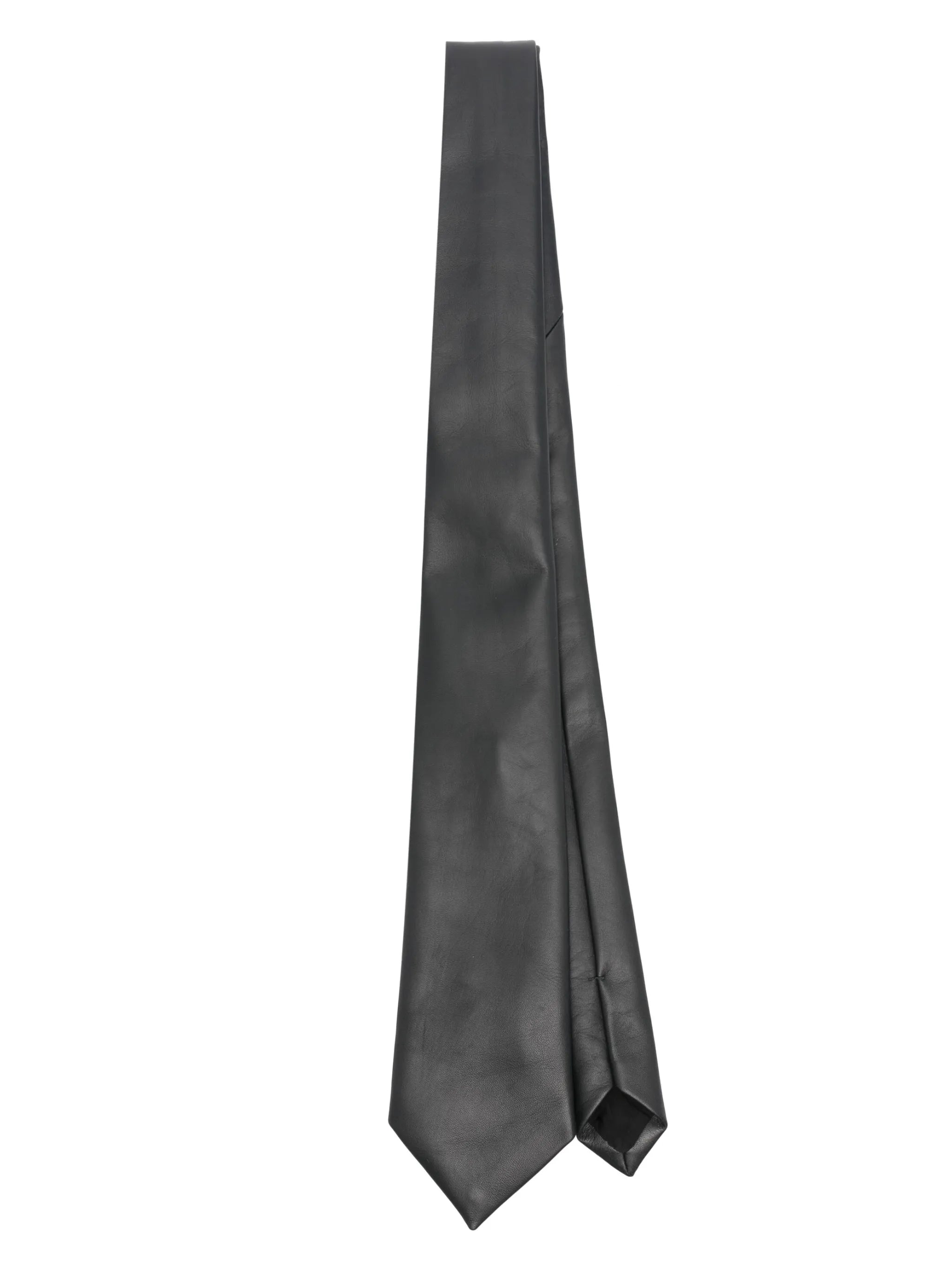 pointed-tip leather tie