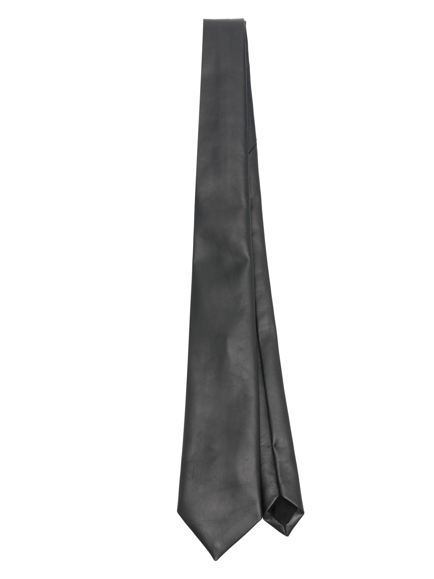 pointed-tip leather tie