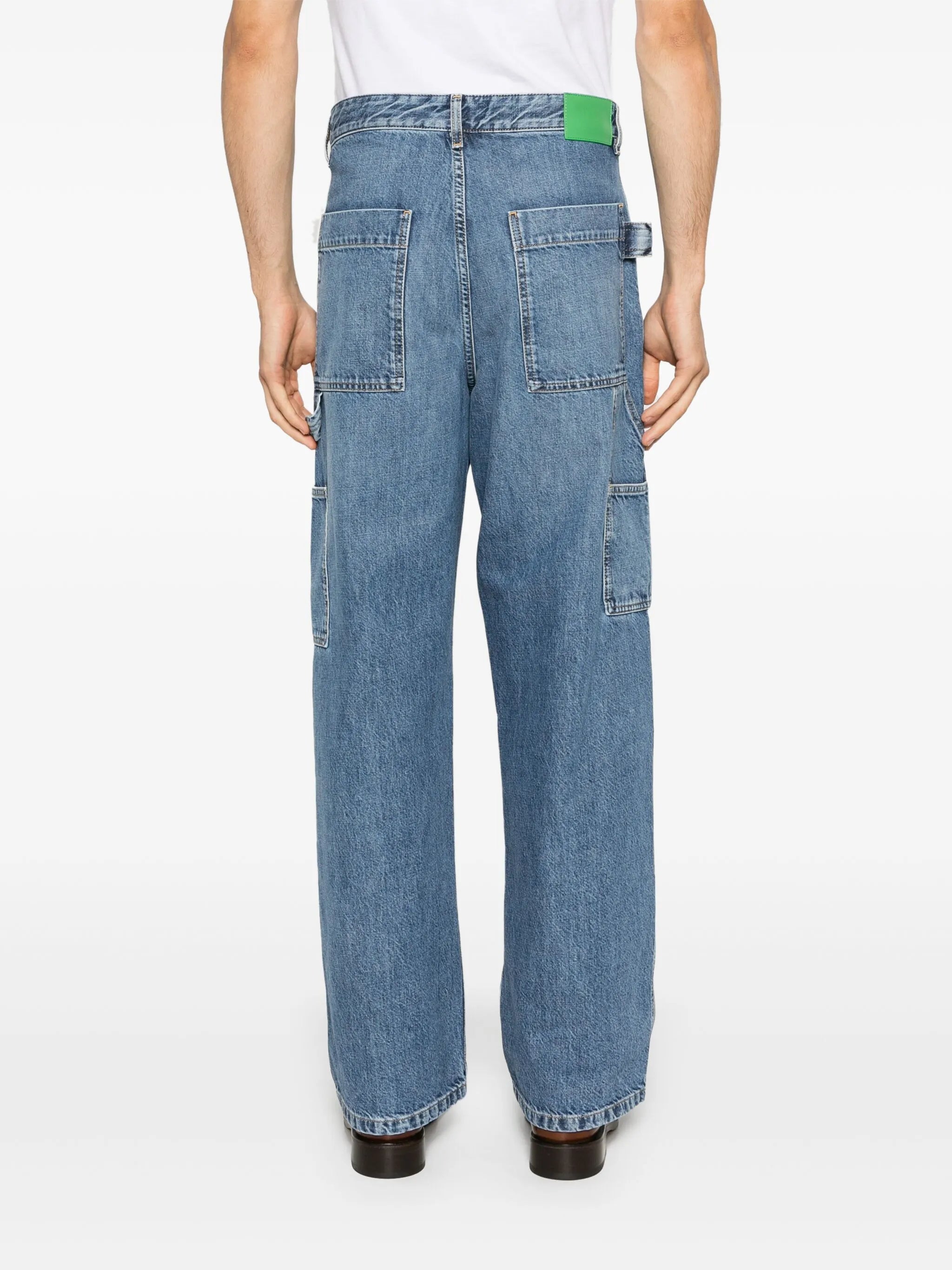 logo-patch straight jeans