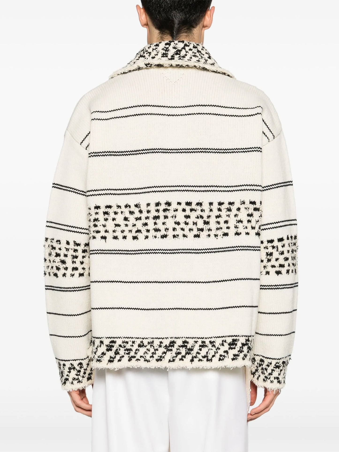 striped chunky-knit jumper