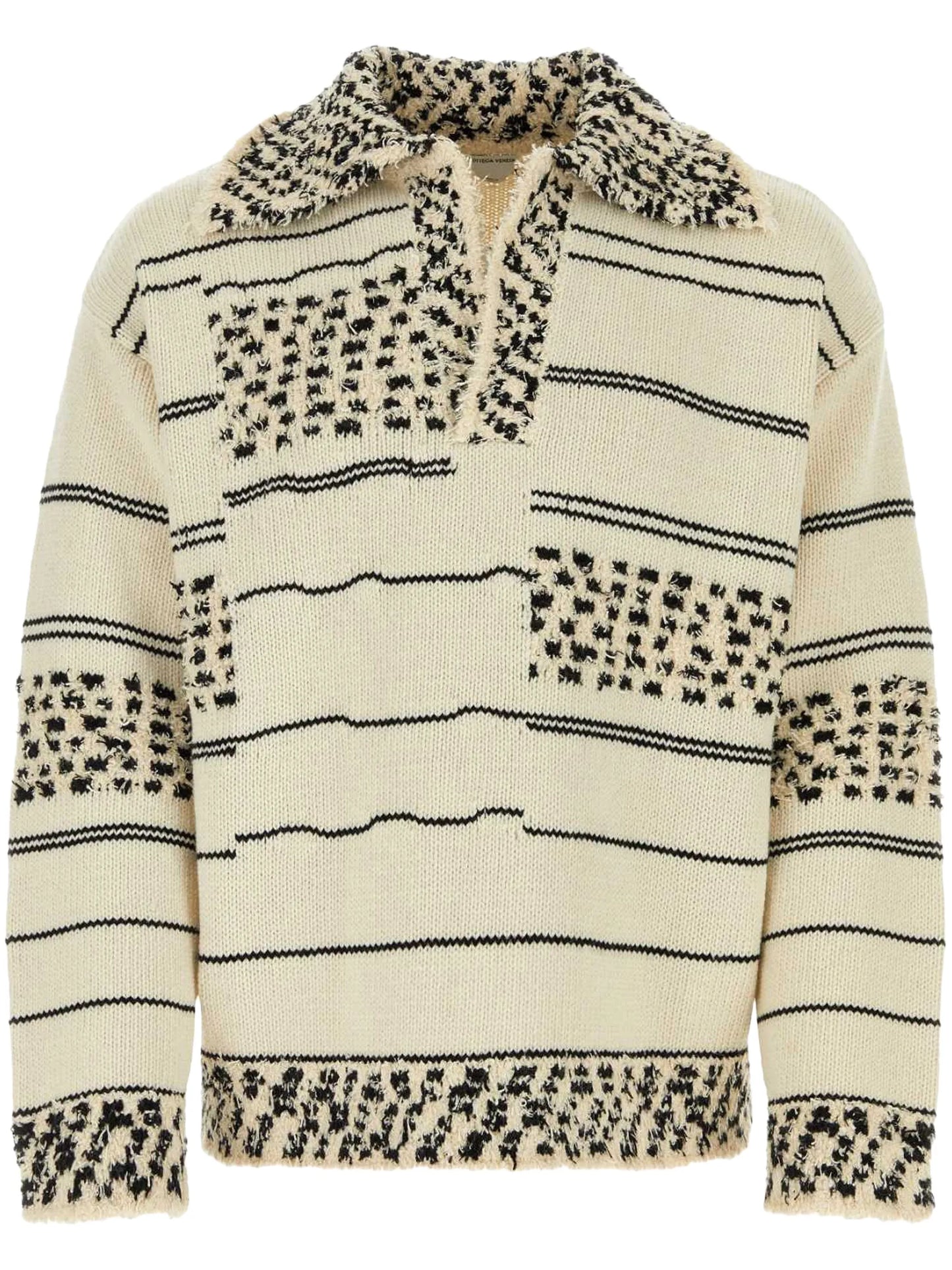 striped chunky-knit jumper