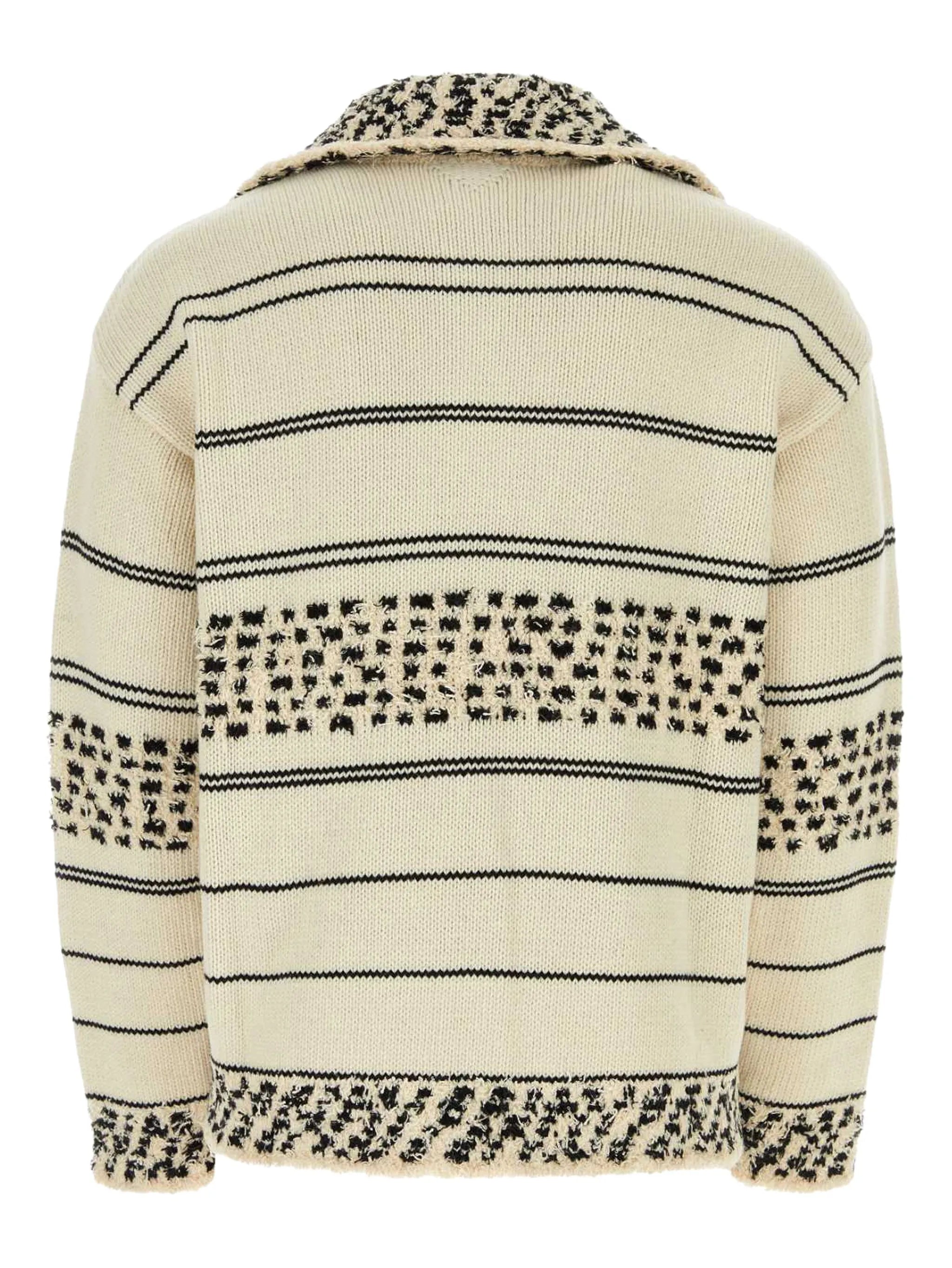 striped chunky-knit jumper