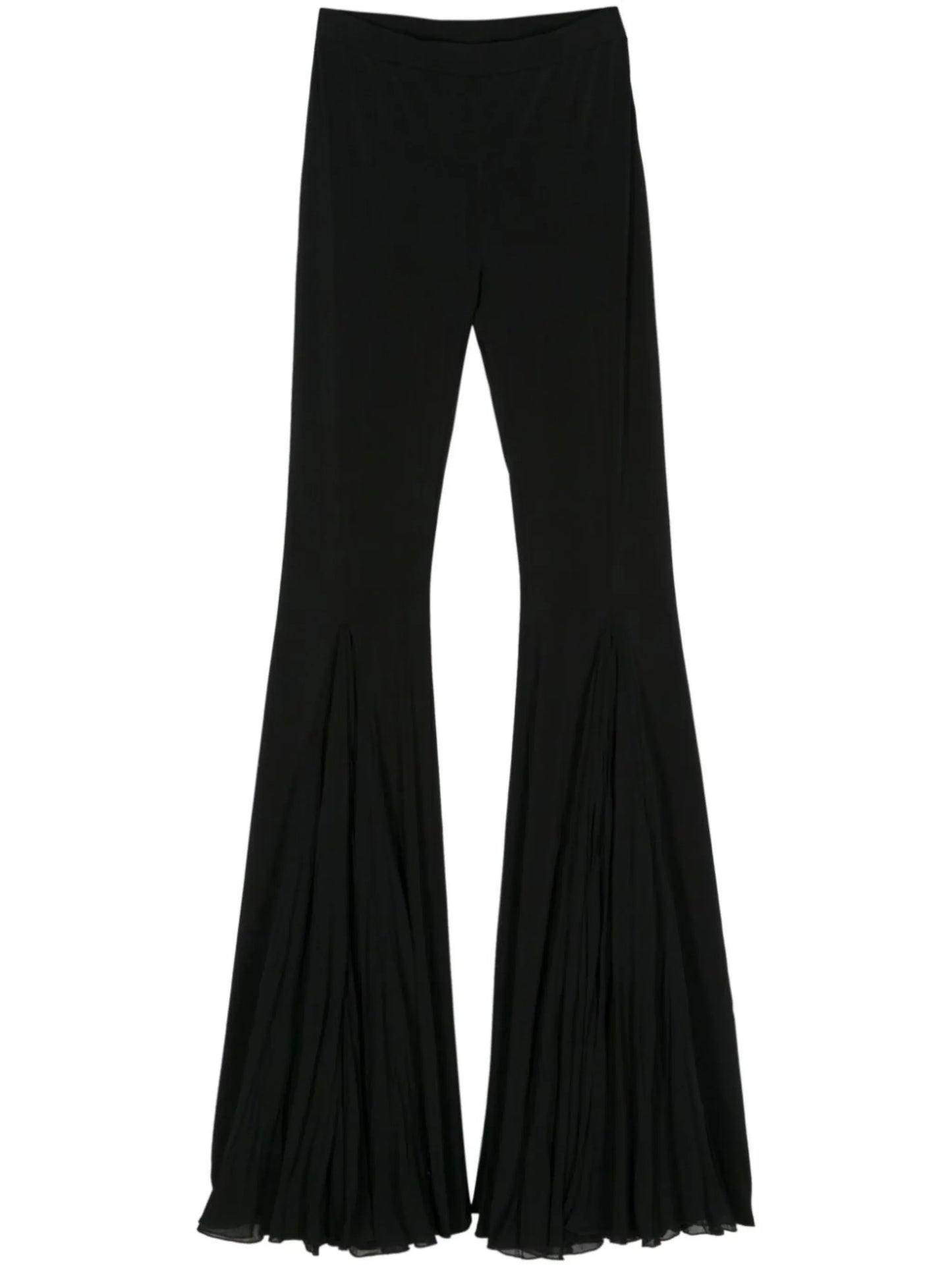 jersey flared trousers
