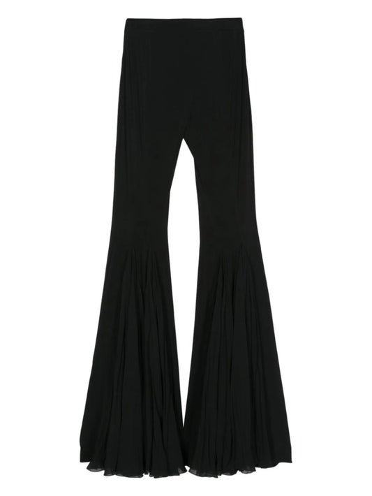 jersey flared trousers
