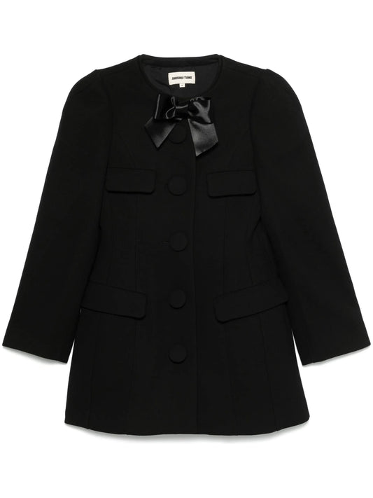 bow-detail jacket