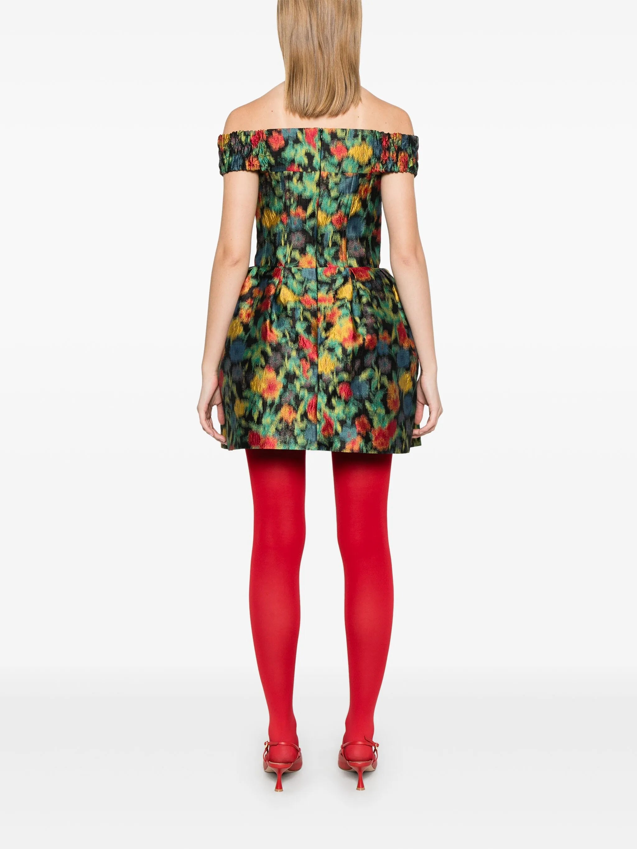 abstract-print mini dress
