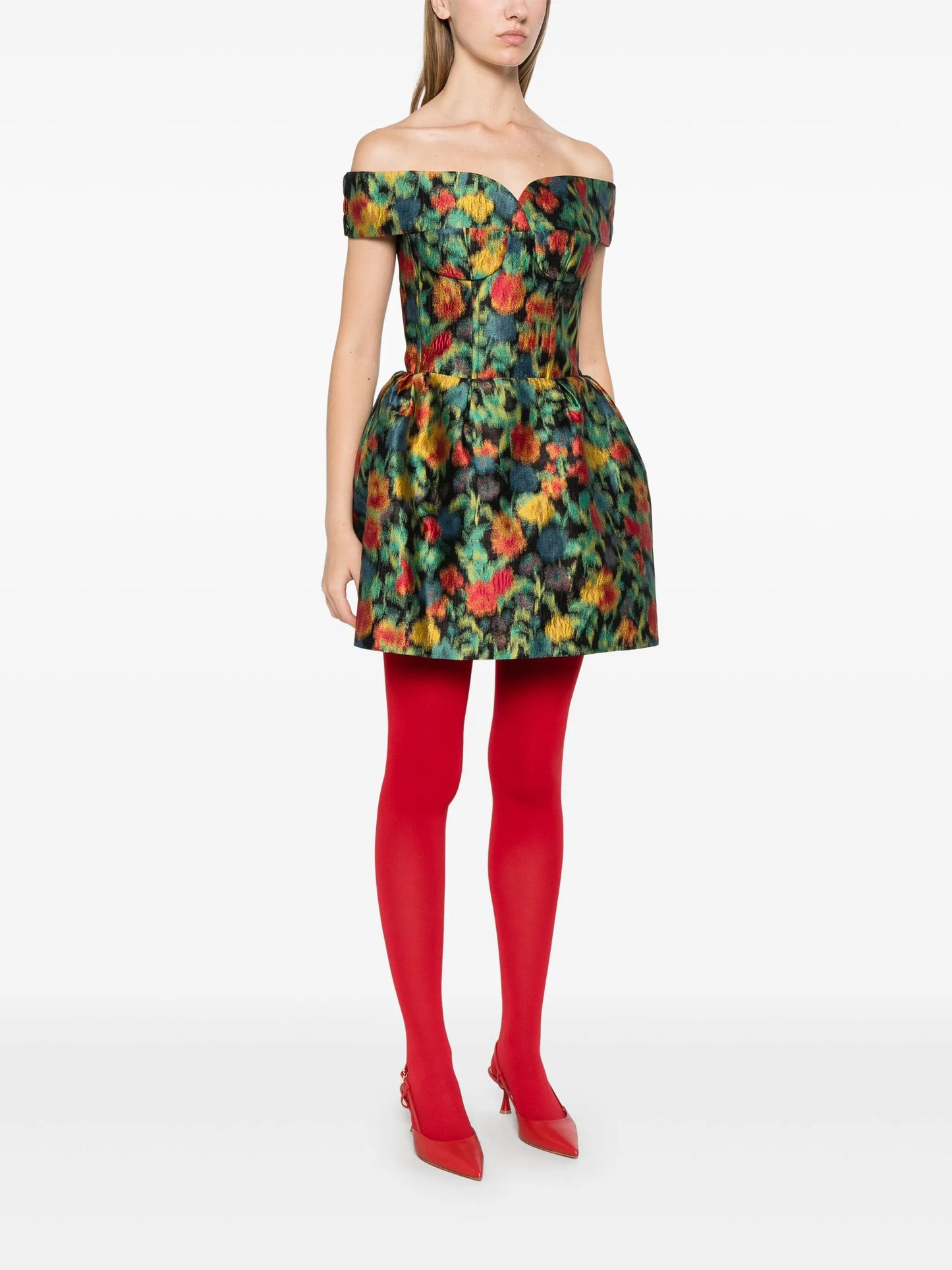 abstract-print mini dress