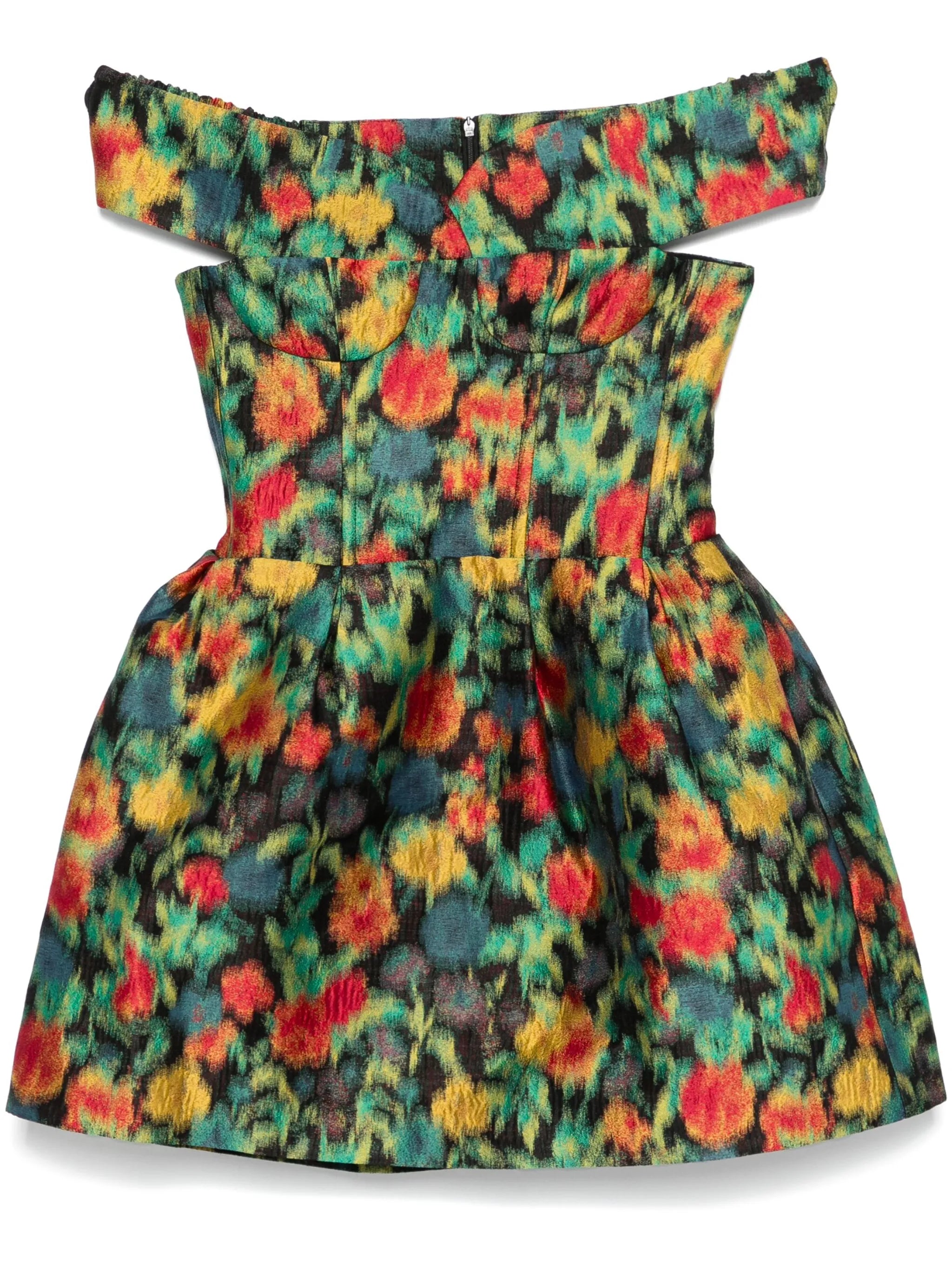 abstract-print mini dress