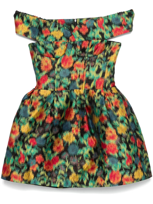 abstract-print mini dress