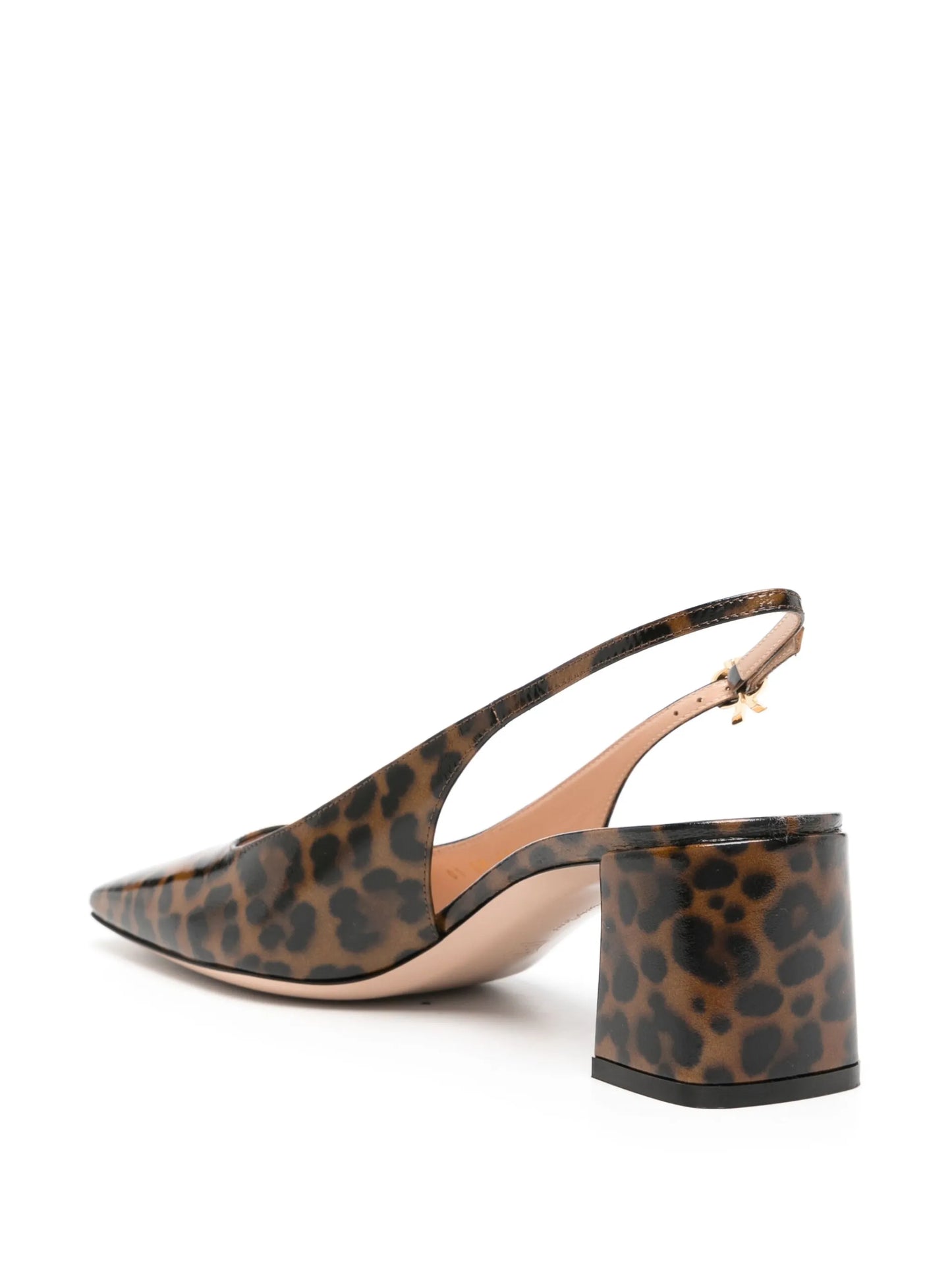 animal-print slingback-strap pumps
