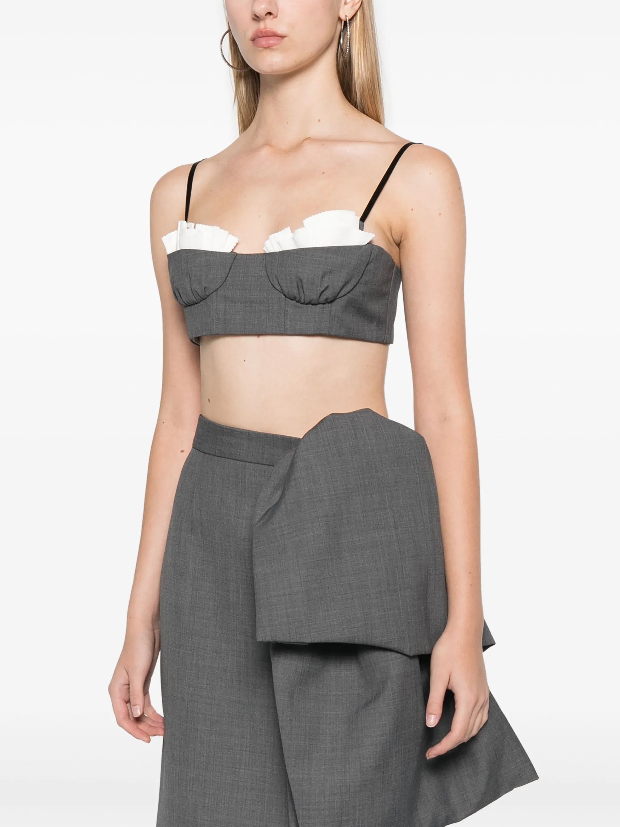 ruffled bralette top