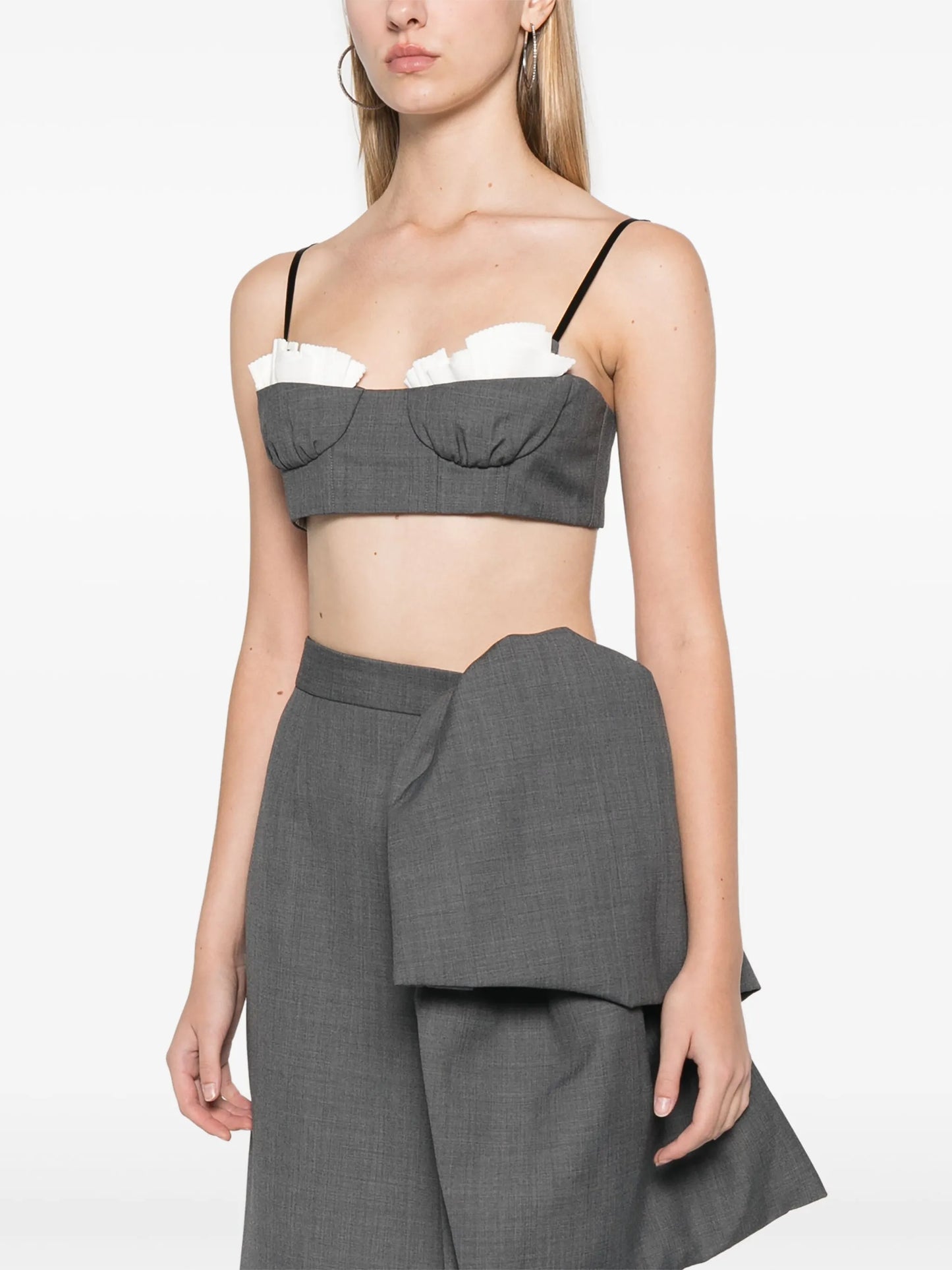 ruffled bralette top