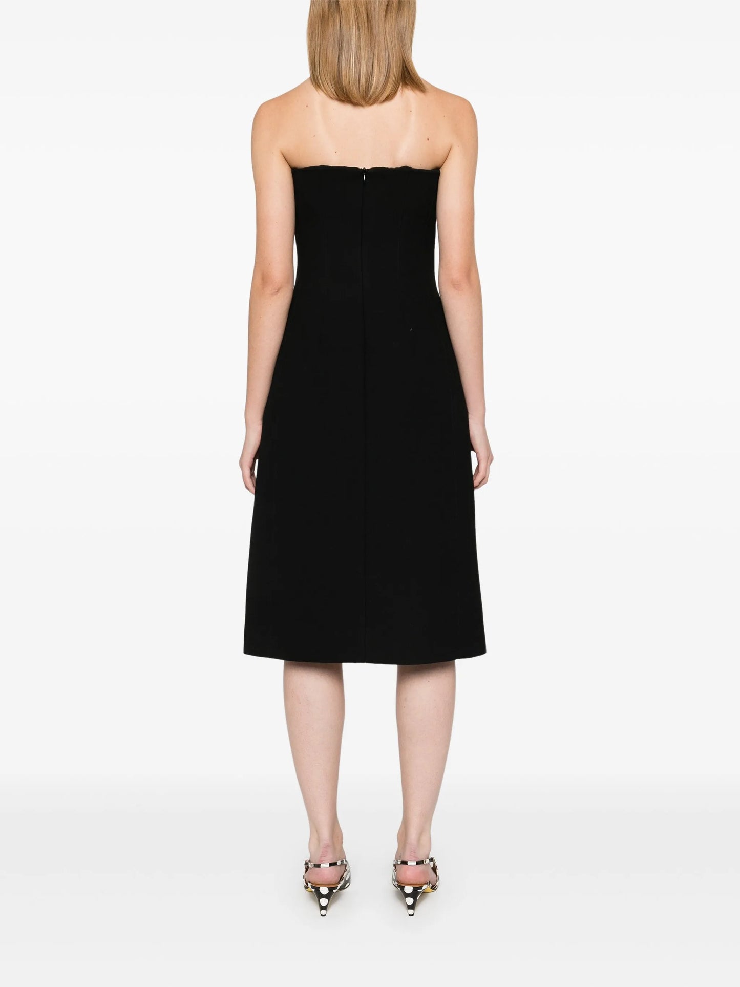 bow-detail bustier mini dress