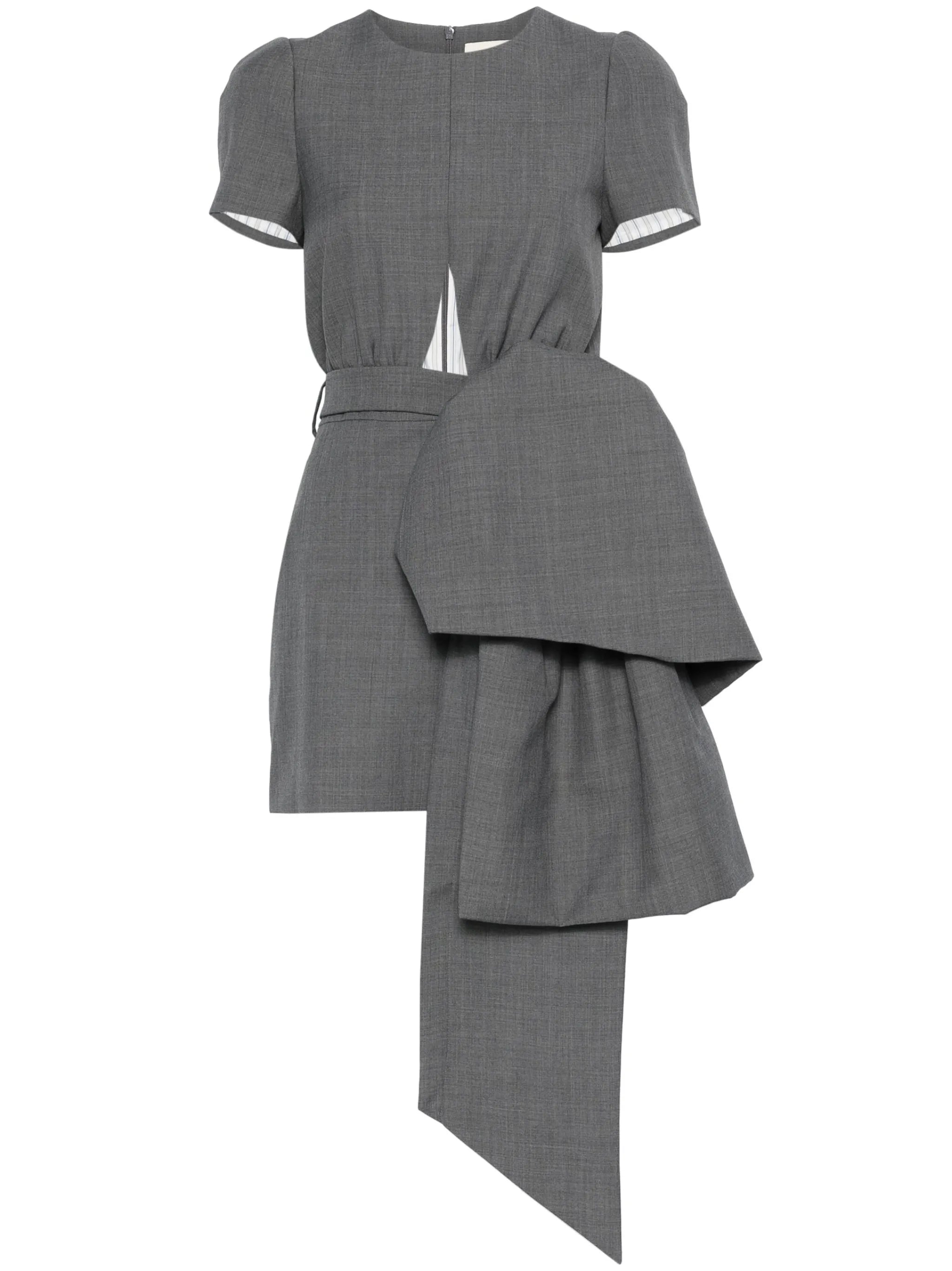 bow-detailed mini dress