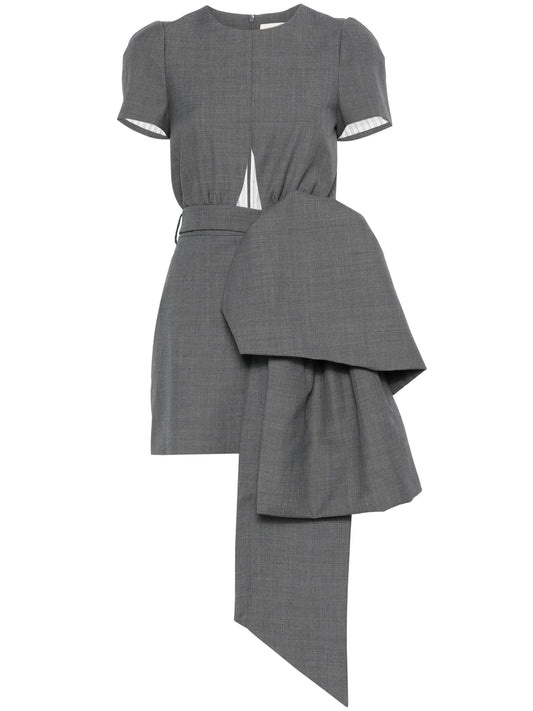 bow-detailed mini dress