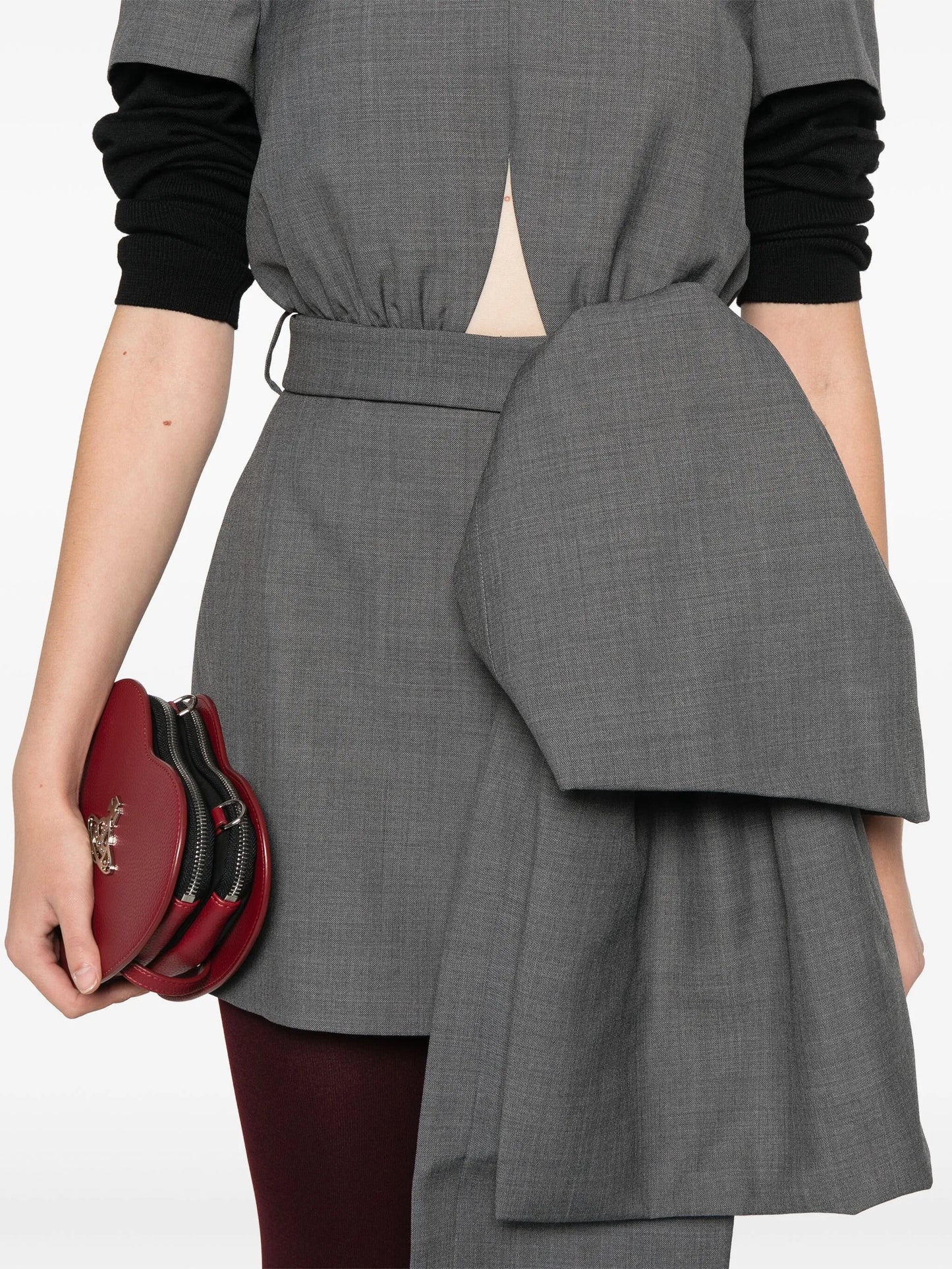bow-detailed mini dress