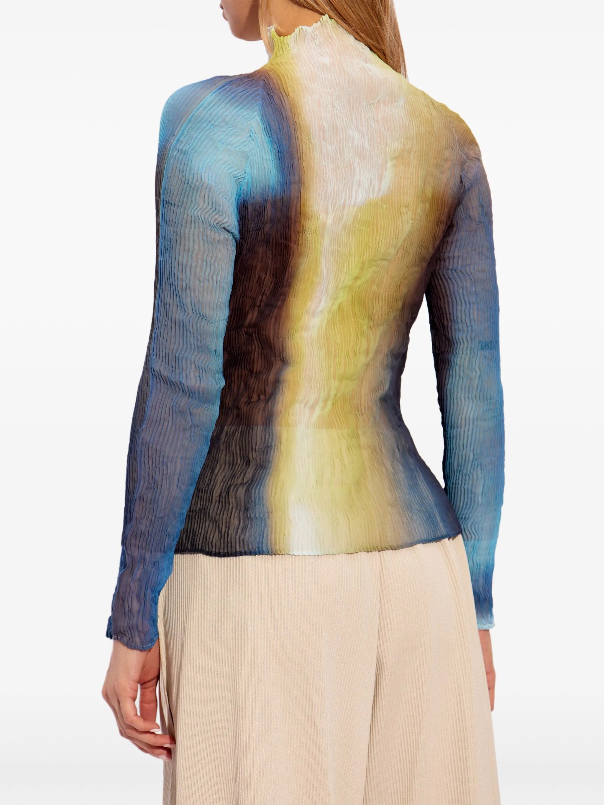 gradient-effect chiffon top