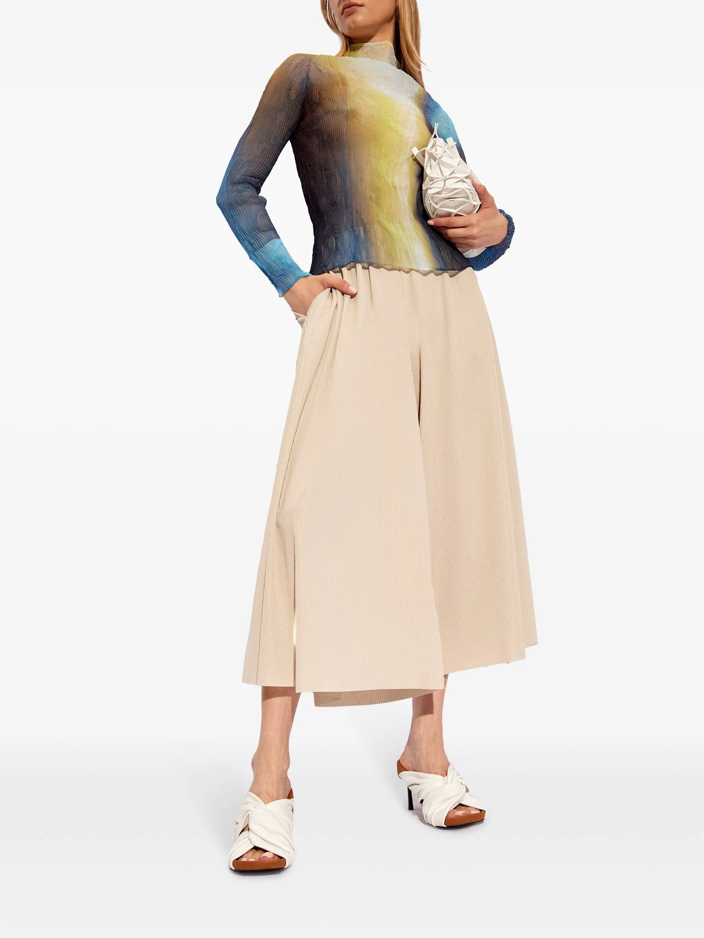 gradient-effect chiffon top