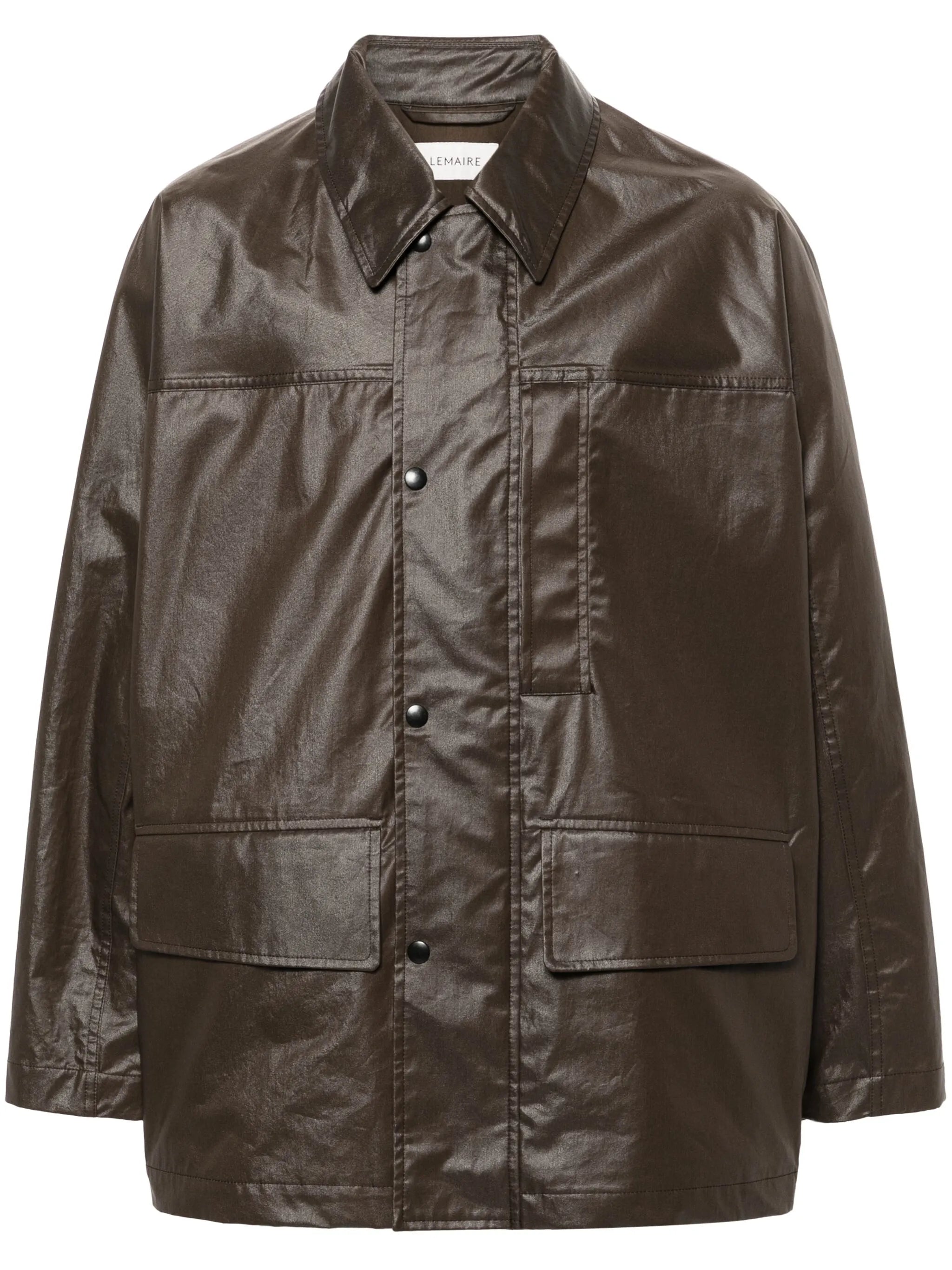 coated-finish rain jacket